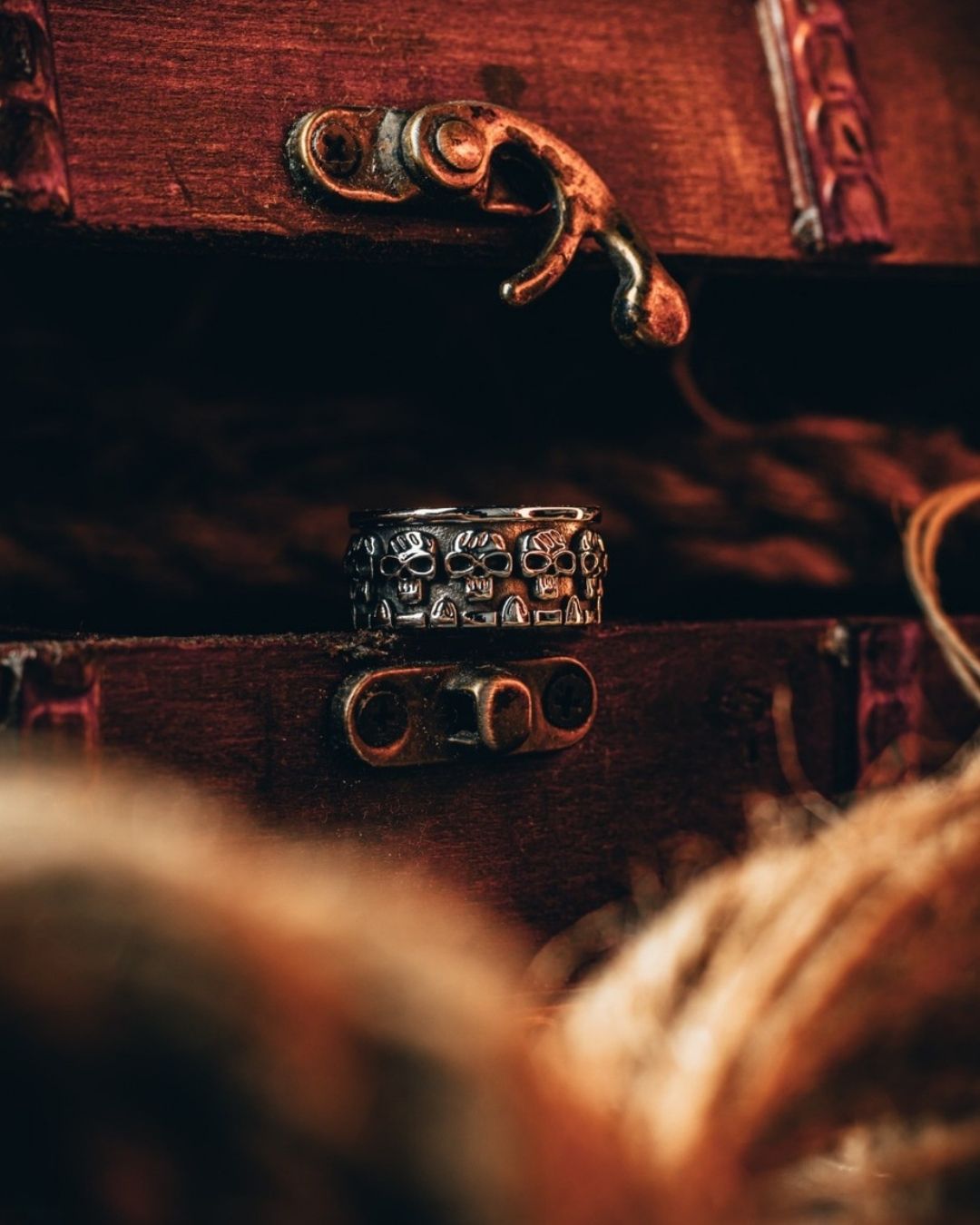 stainless steel skull ring