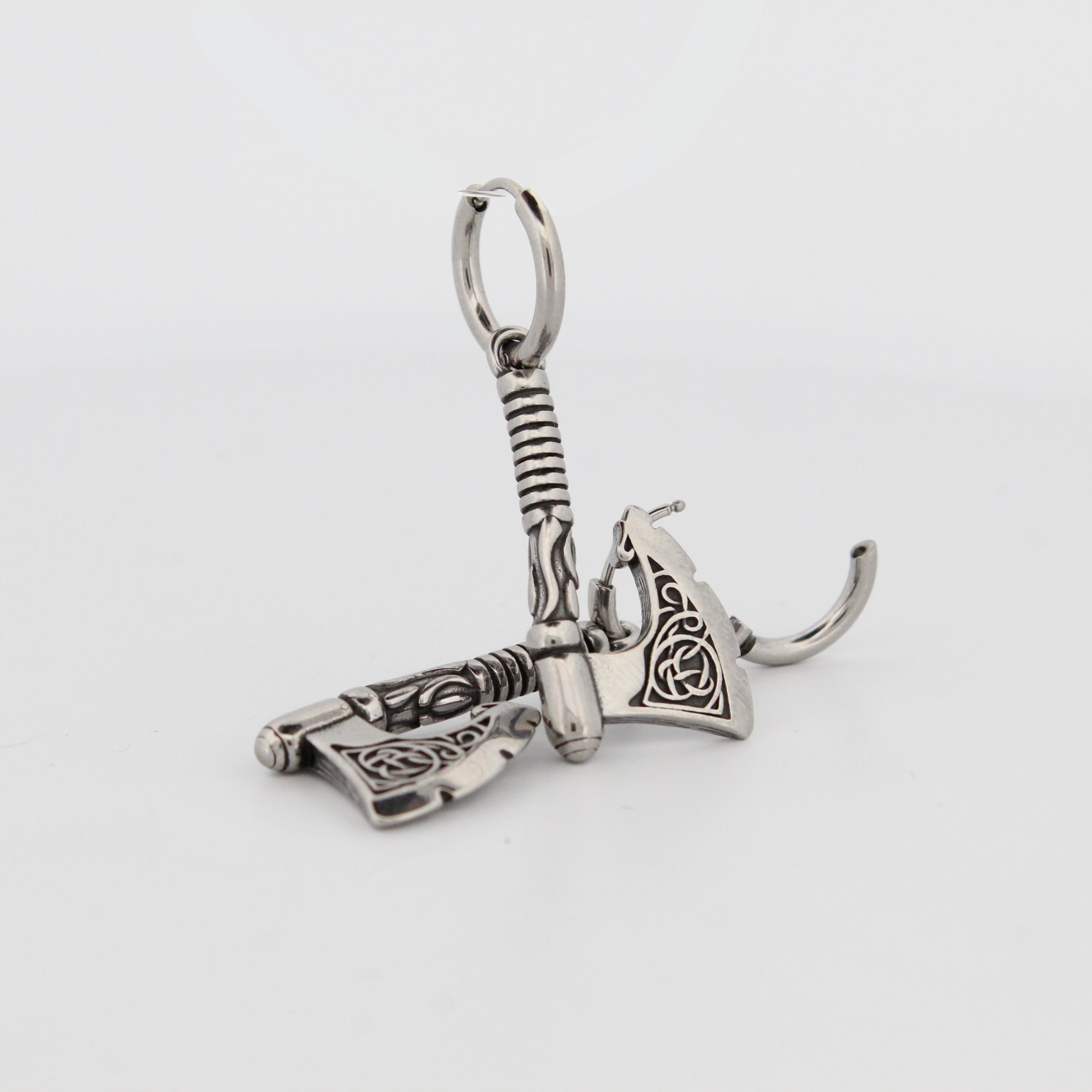 VIKING AXE HOOP EARRINGS