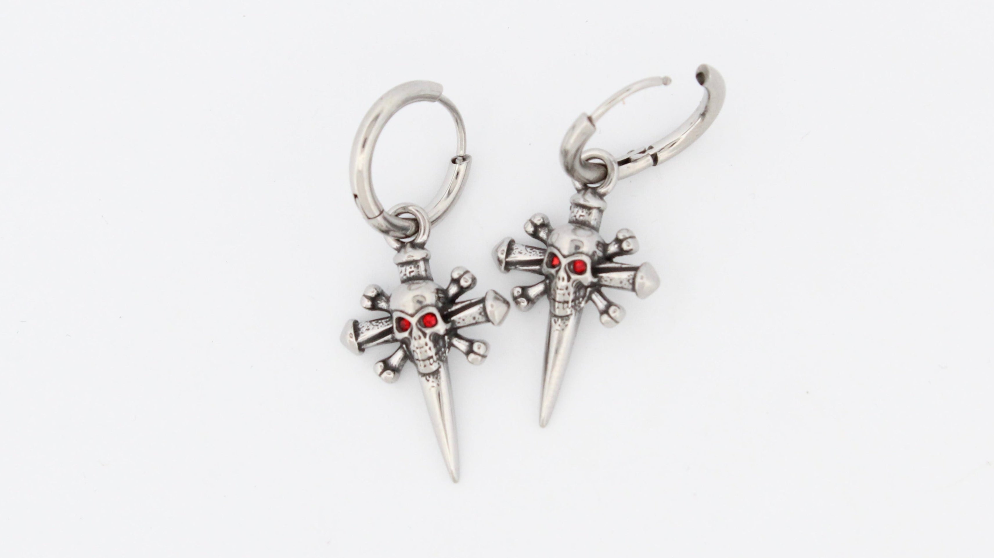 JOLLY ROGER HOOP EARRINGS