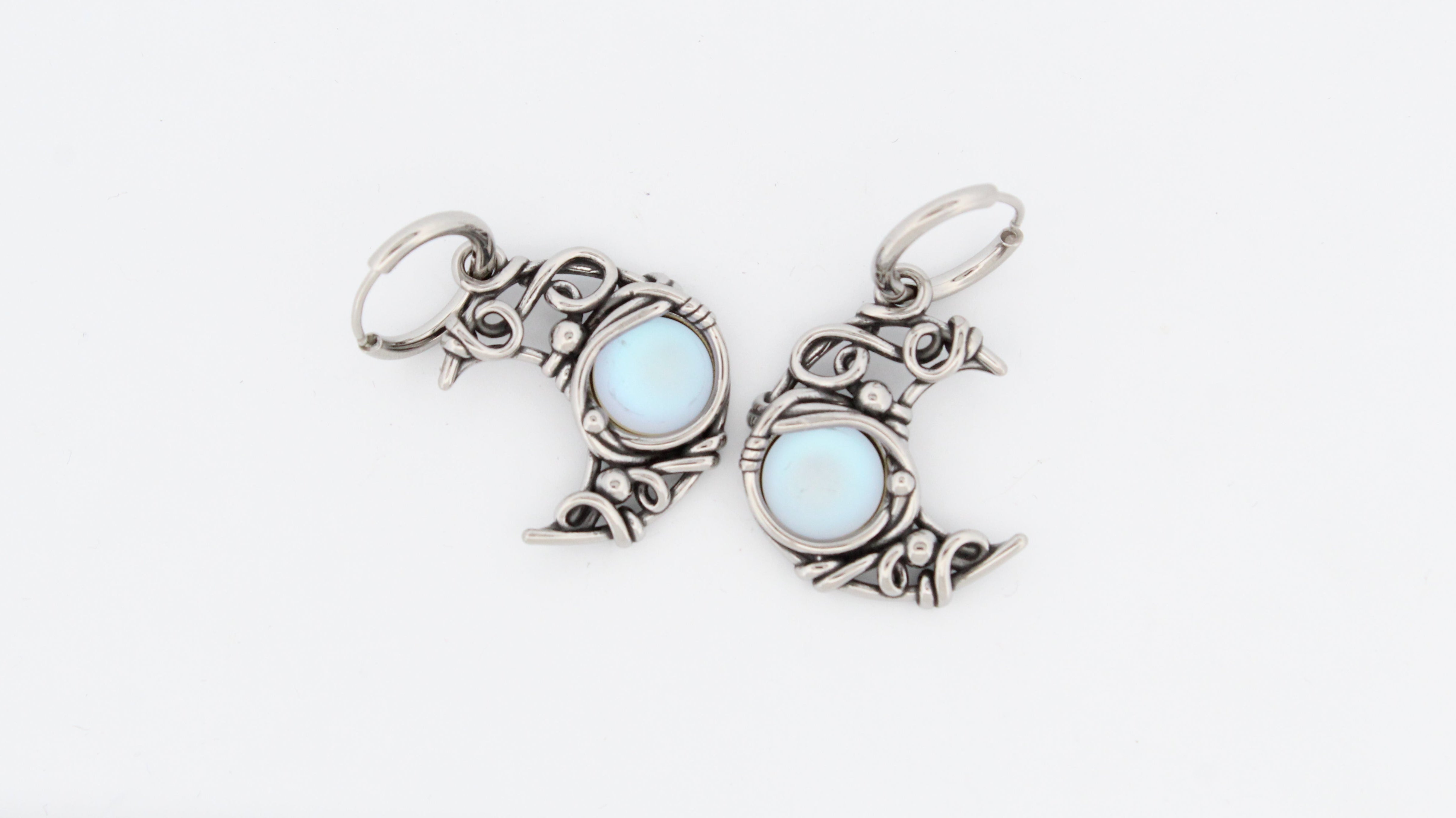 BLUE MOON HOOP EARRINGS
