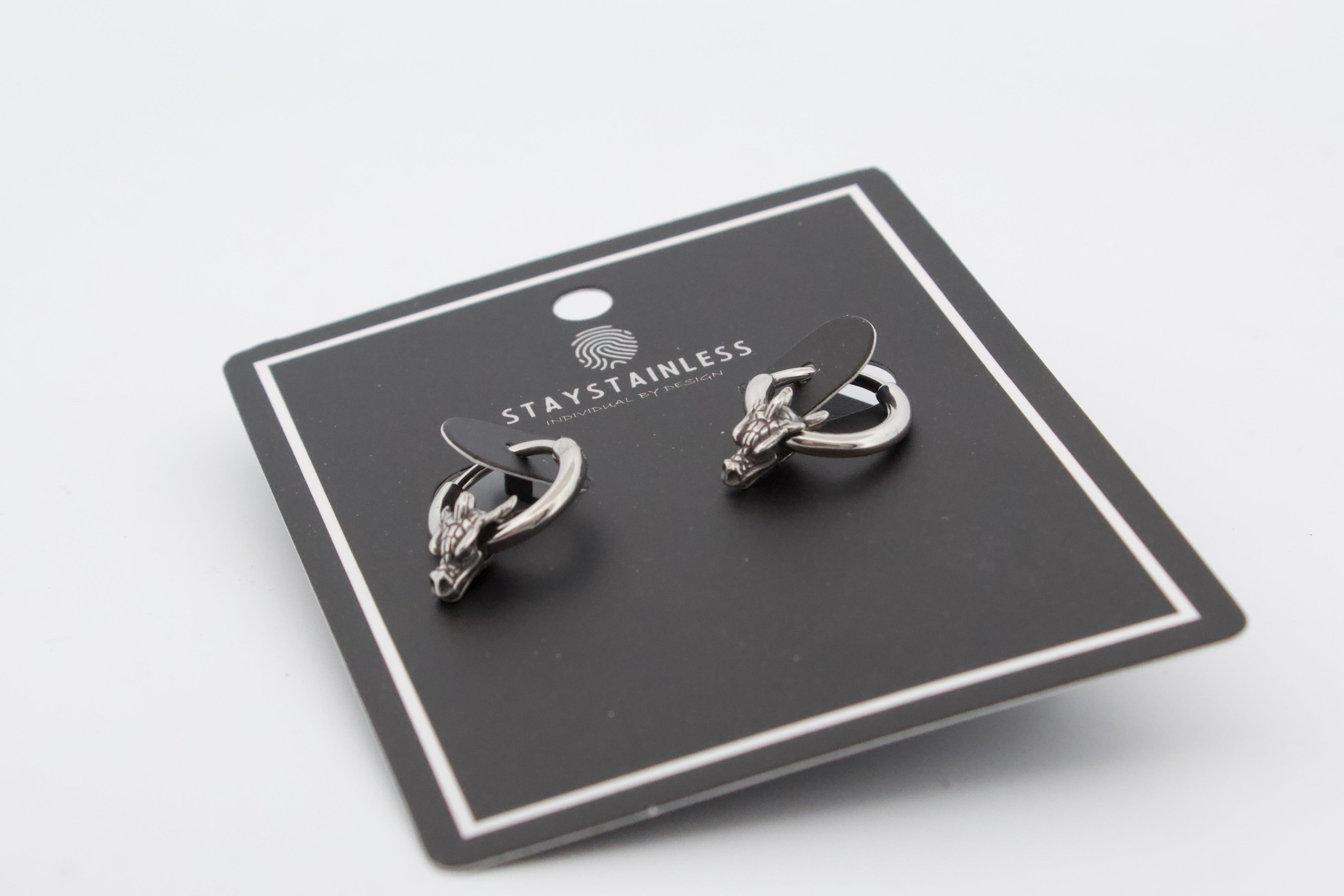 DRAGON HEAD HOOP EARRINGS