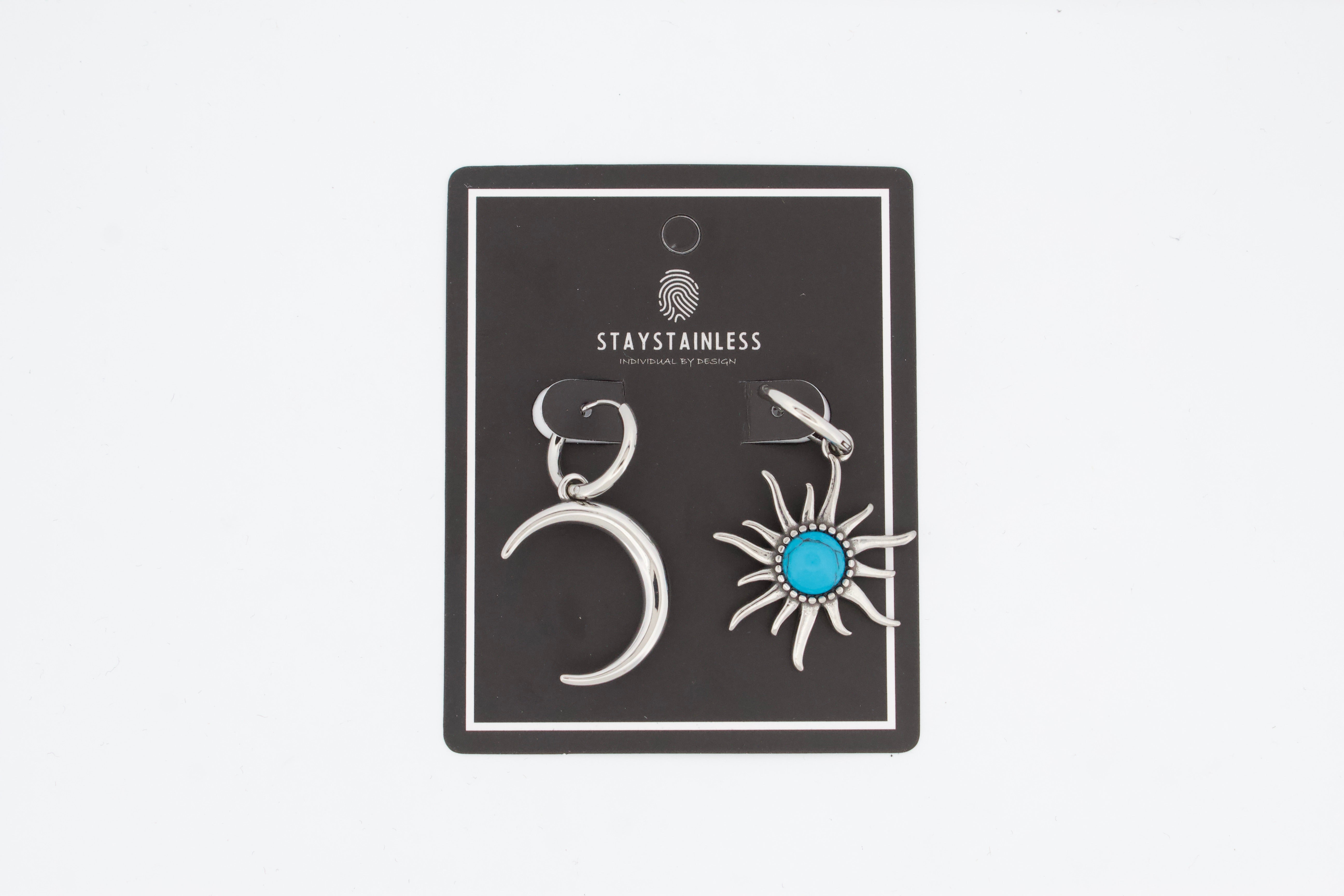 TURQUOISE DAY AND NIGHT HOOP EARRINGS