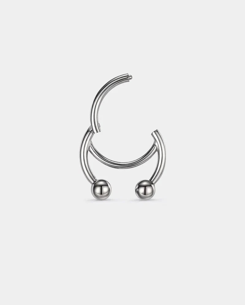 FIXED-BALL HORSESHOE HINGED SEPTUM RING
