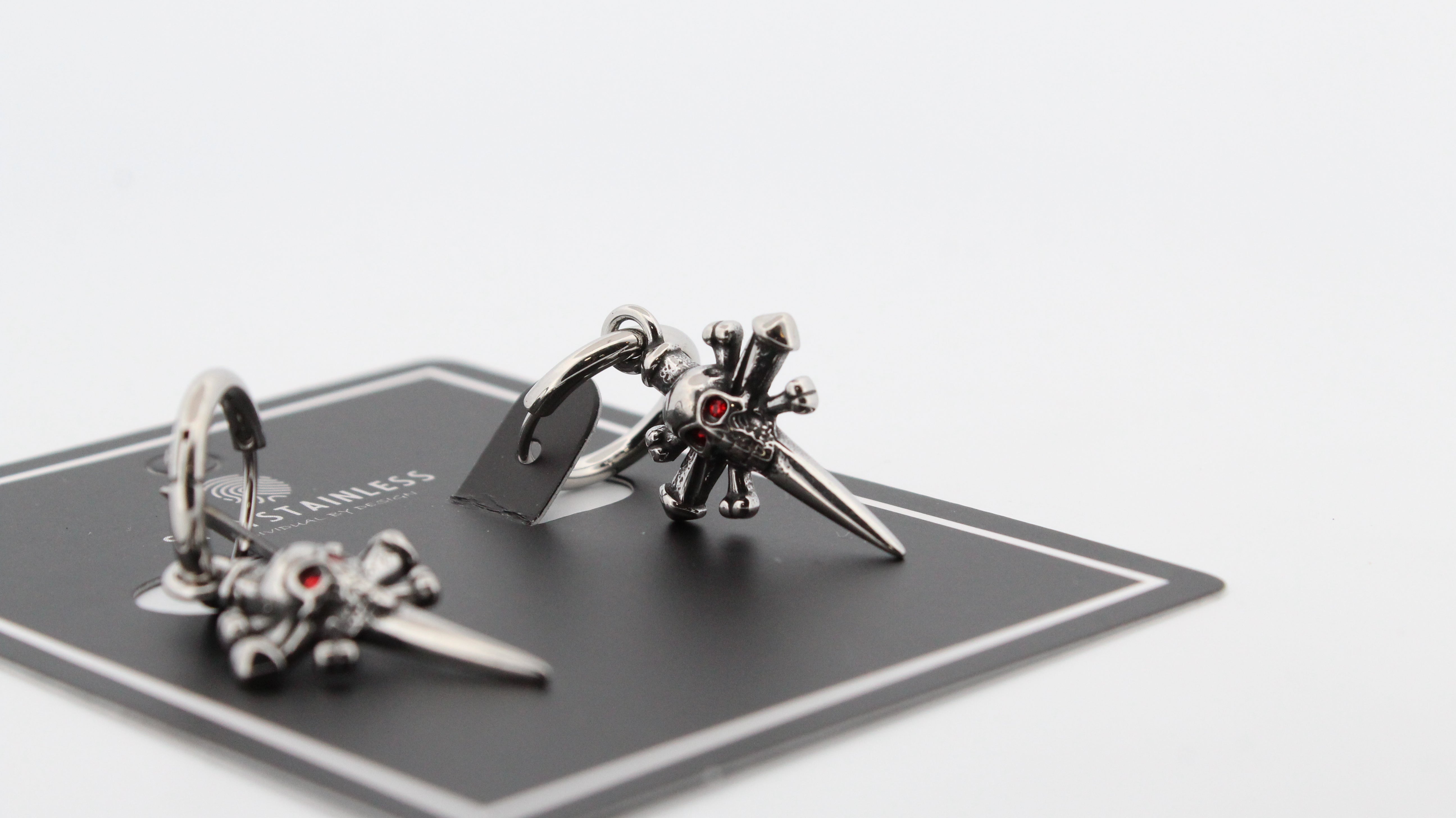 JOLLY ROGER HOOP EARRINGS