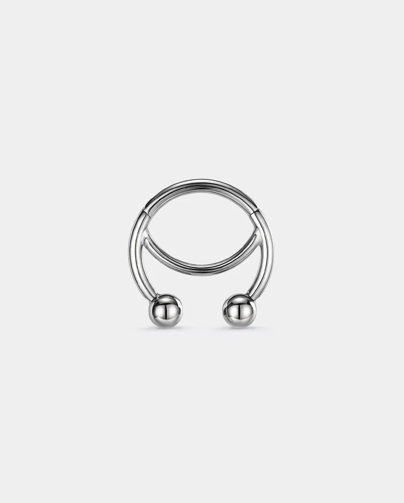 FIXED-BALL HORSESHOE HINGED SEPTUM RING