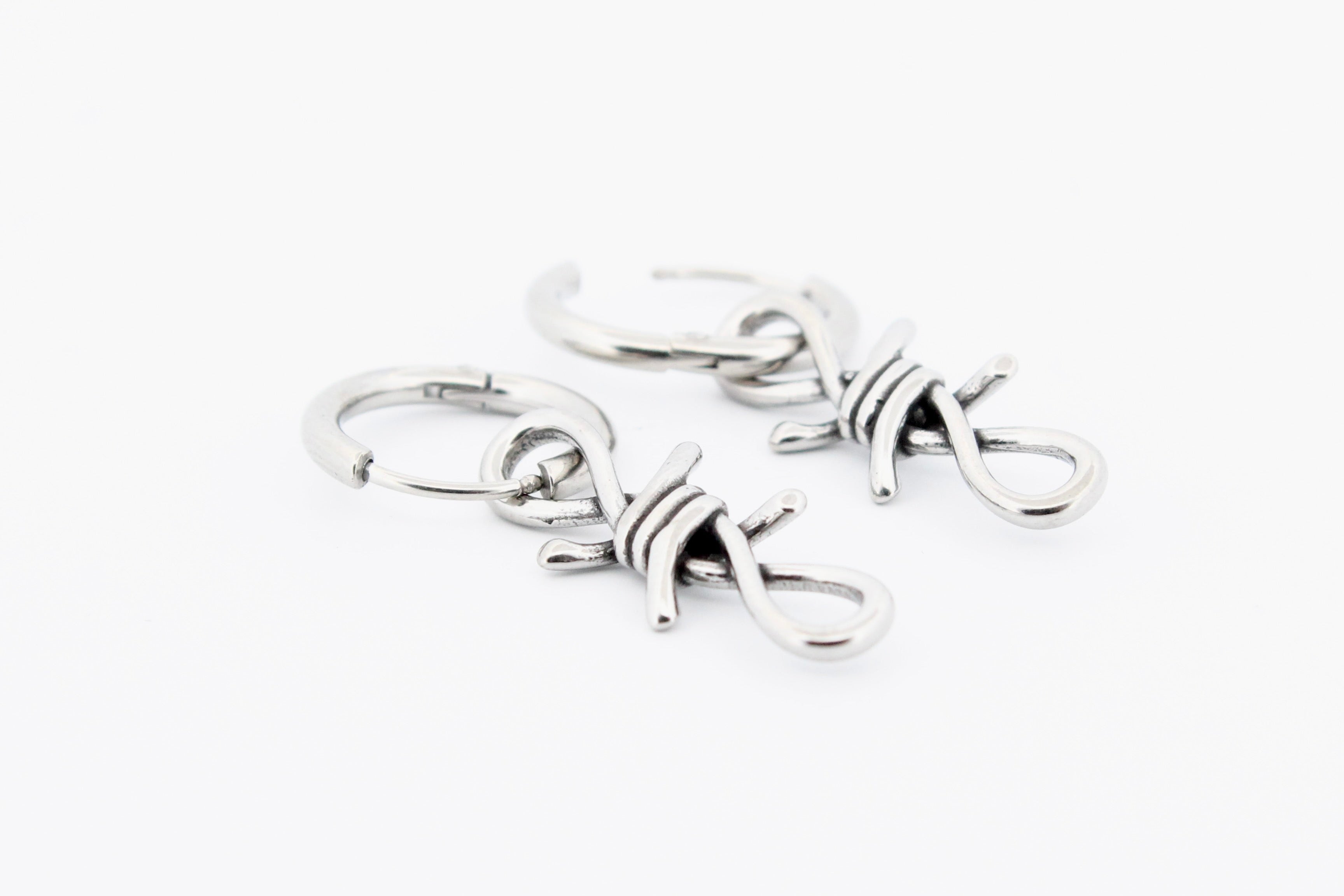 INFINITY BARB HOOP EARRINGS