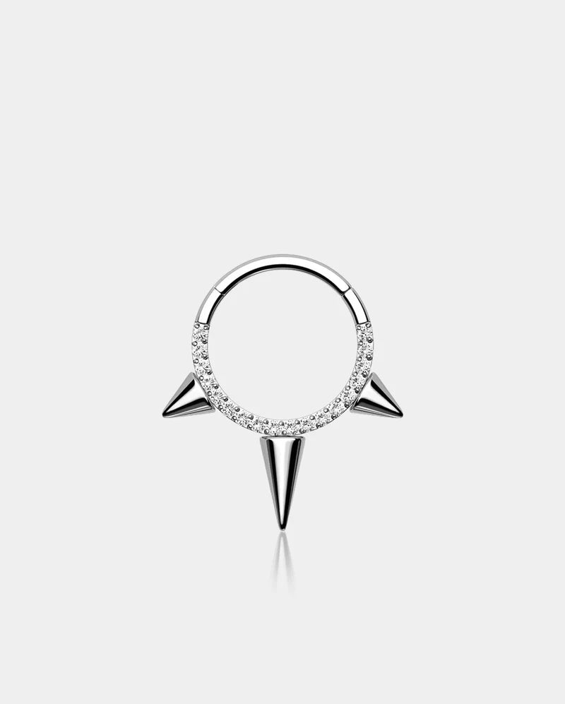 CZ SPIKE SEGMENT SEPTUM RING