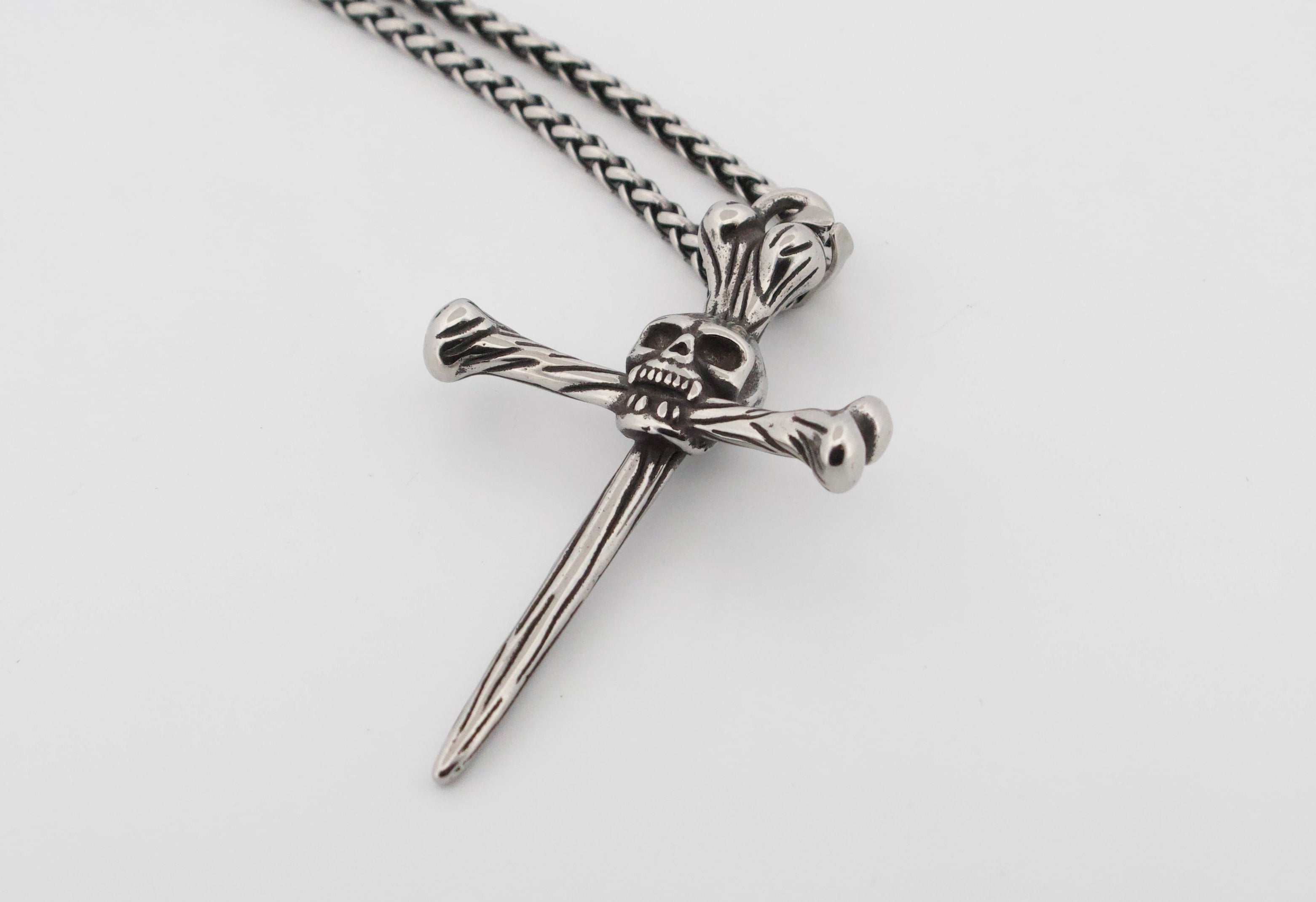 BONE CROSS PENDANT & CHAIN