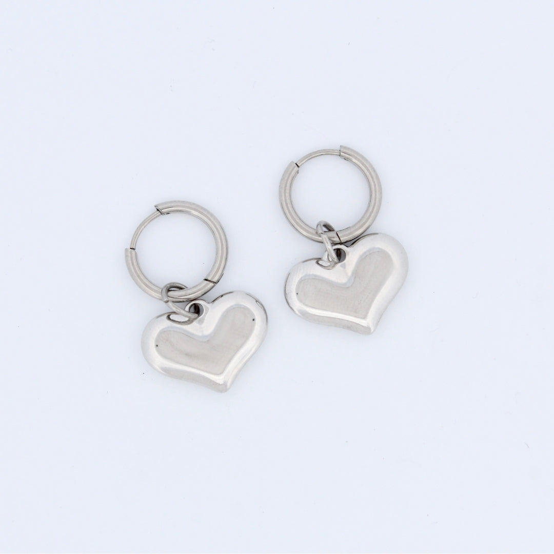 LOVE HEART HOOP EARRINGS