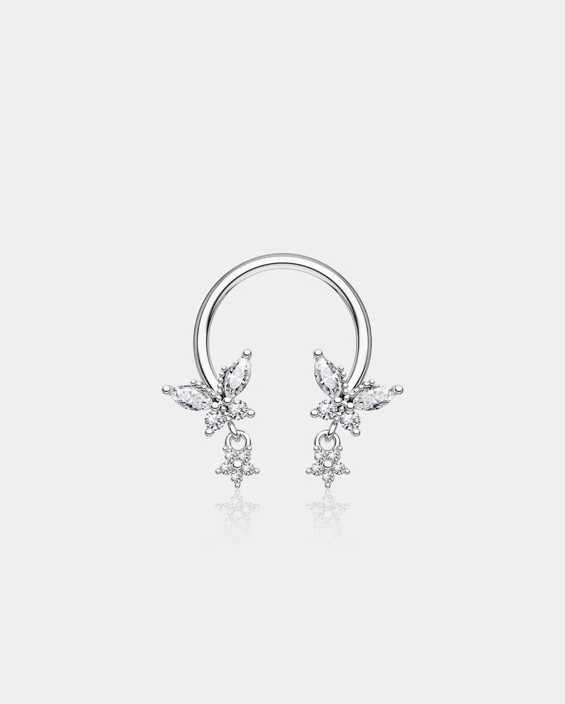 BUTTERFLY DANGLE STAR HORSESHOE SEPTUM RING