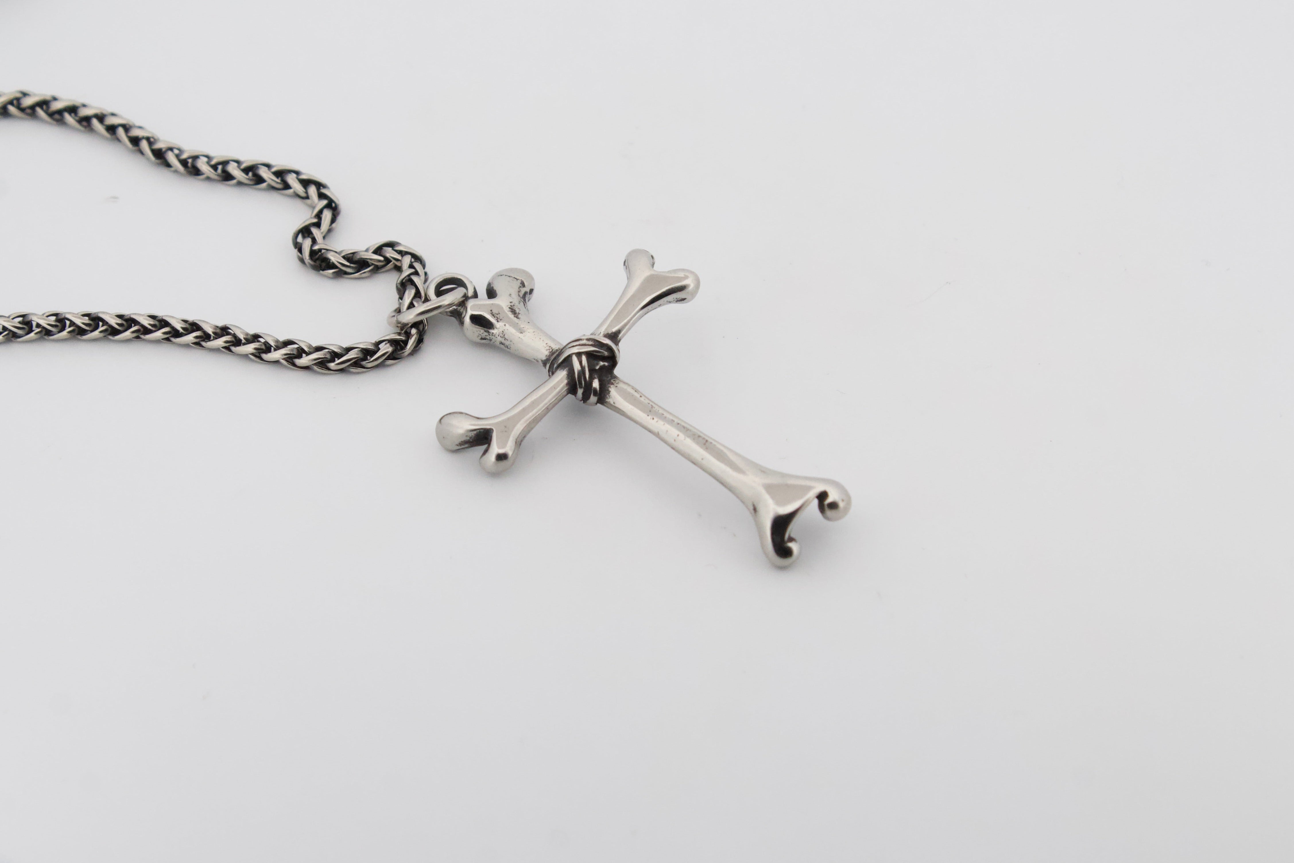 BONE CROSS PENDANT & CHAIN