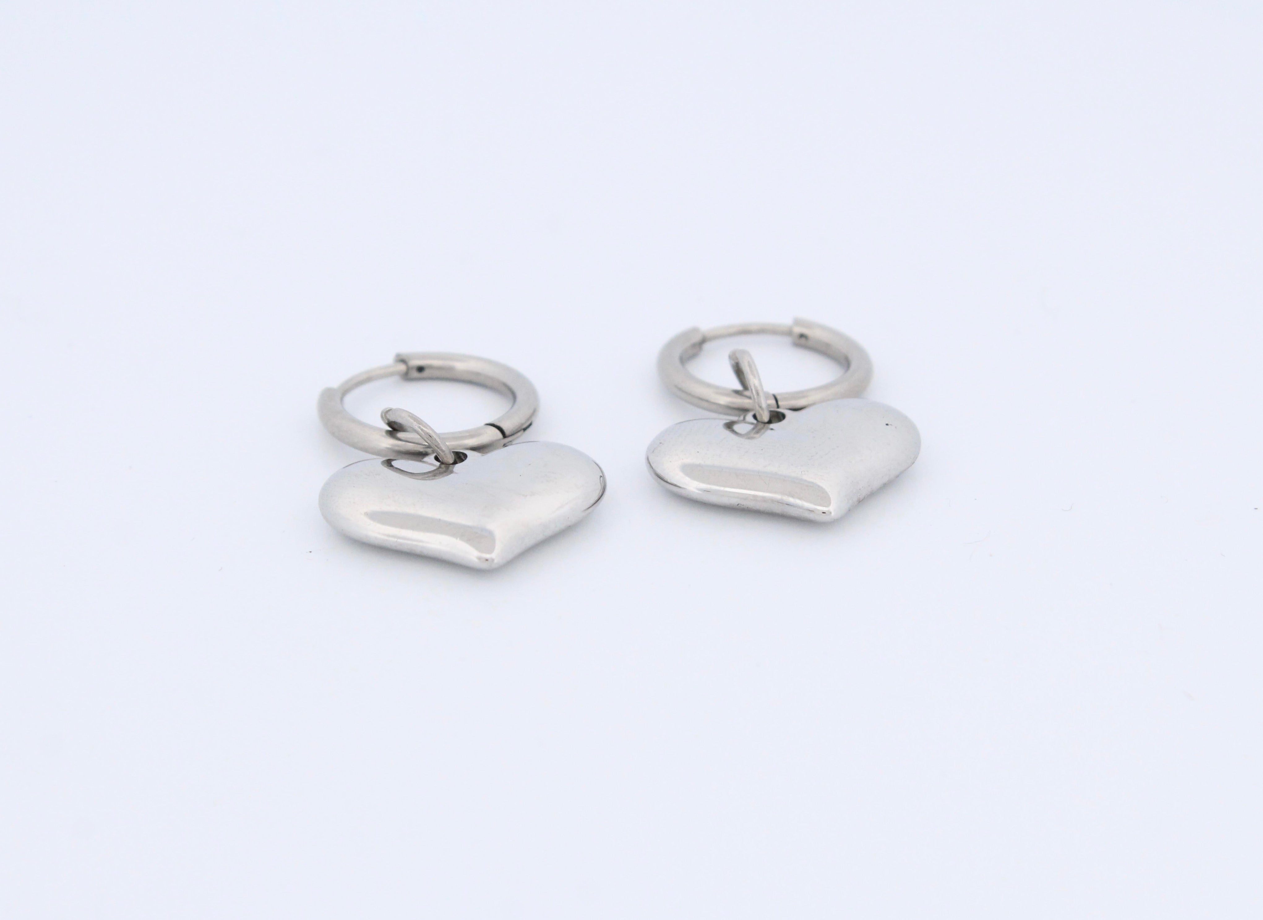 LOVE HEART HOOP EARRINGS