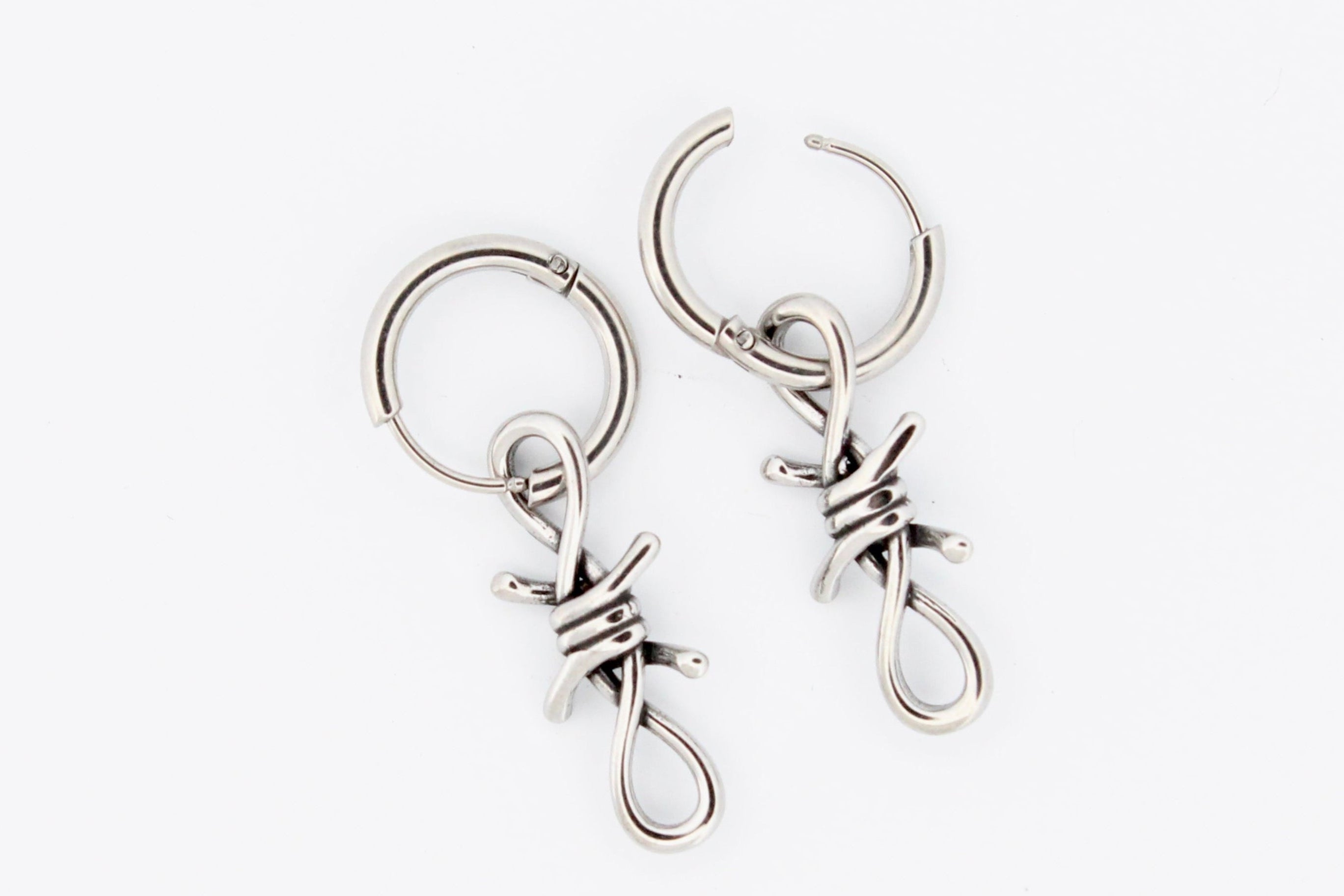 INFINITY BARB HOOP EARRINGS