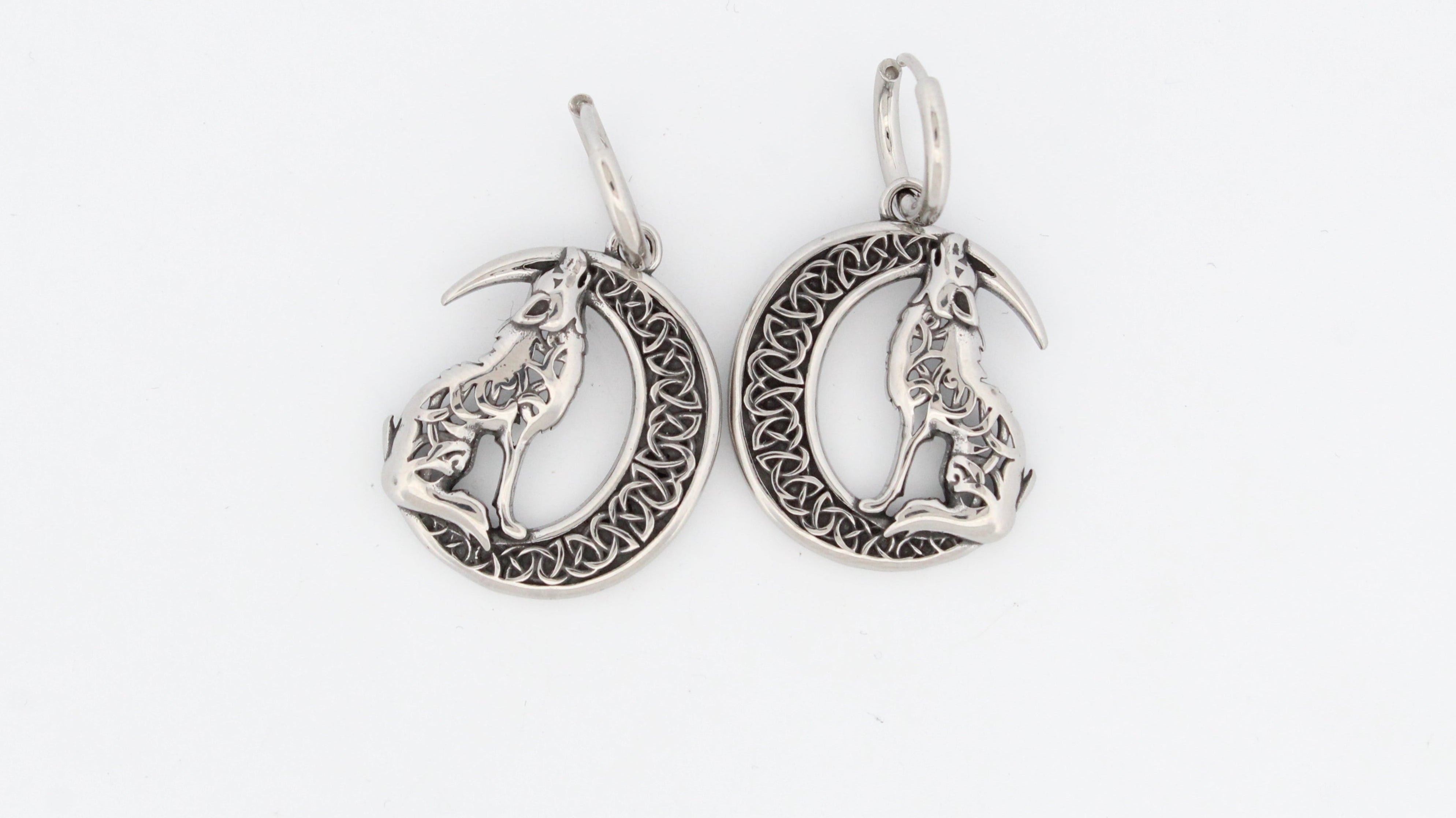 HOWLING WOLF HOOP EARRINGS