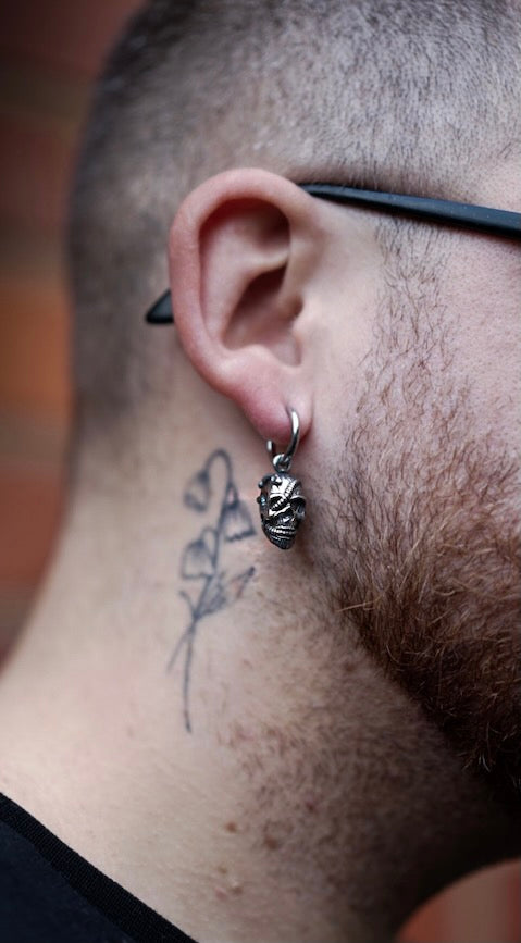 SKULL & SNAKE HOOP EARRINGS