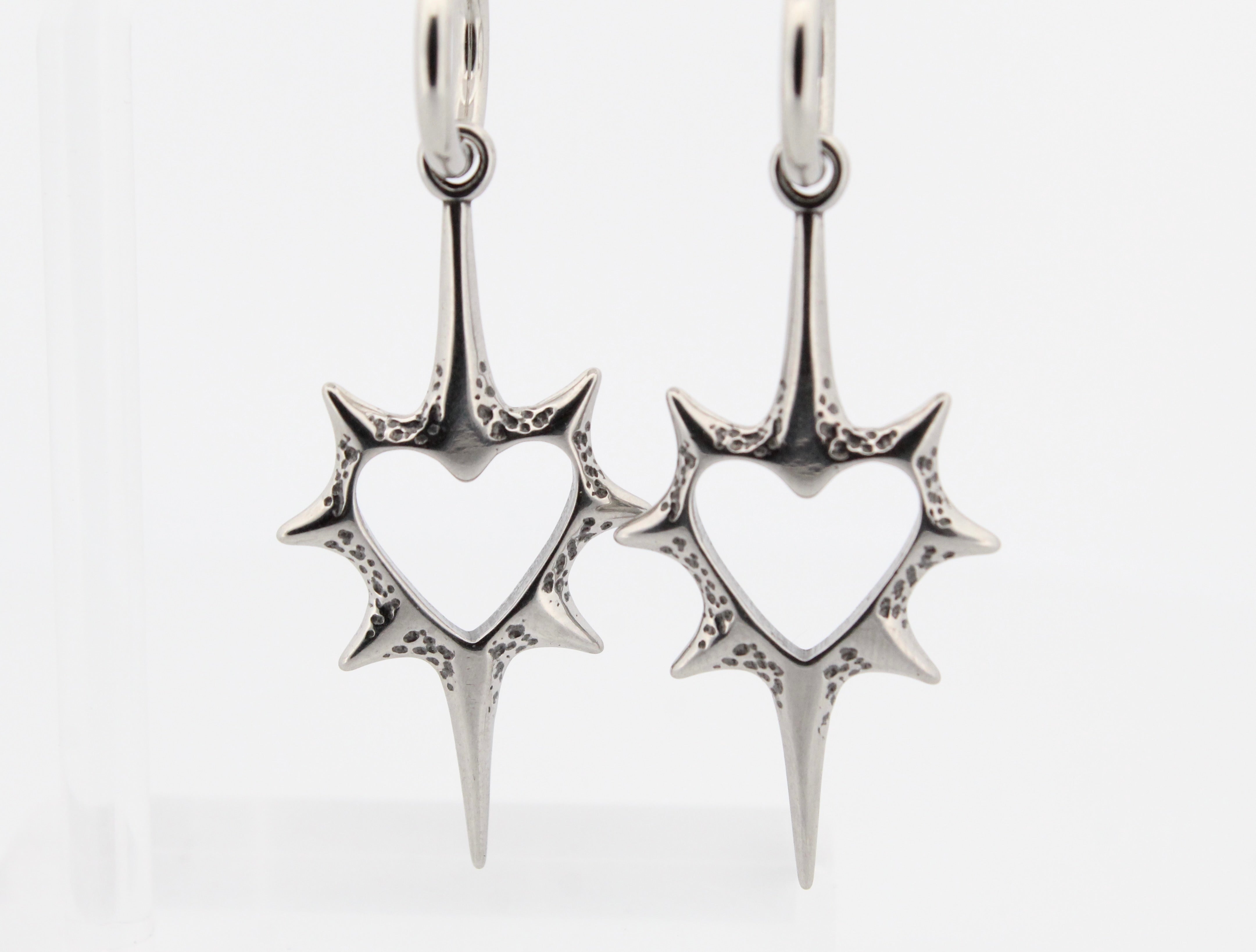 POISONED HEART HOOP EARRINGS