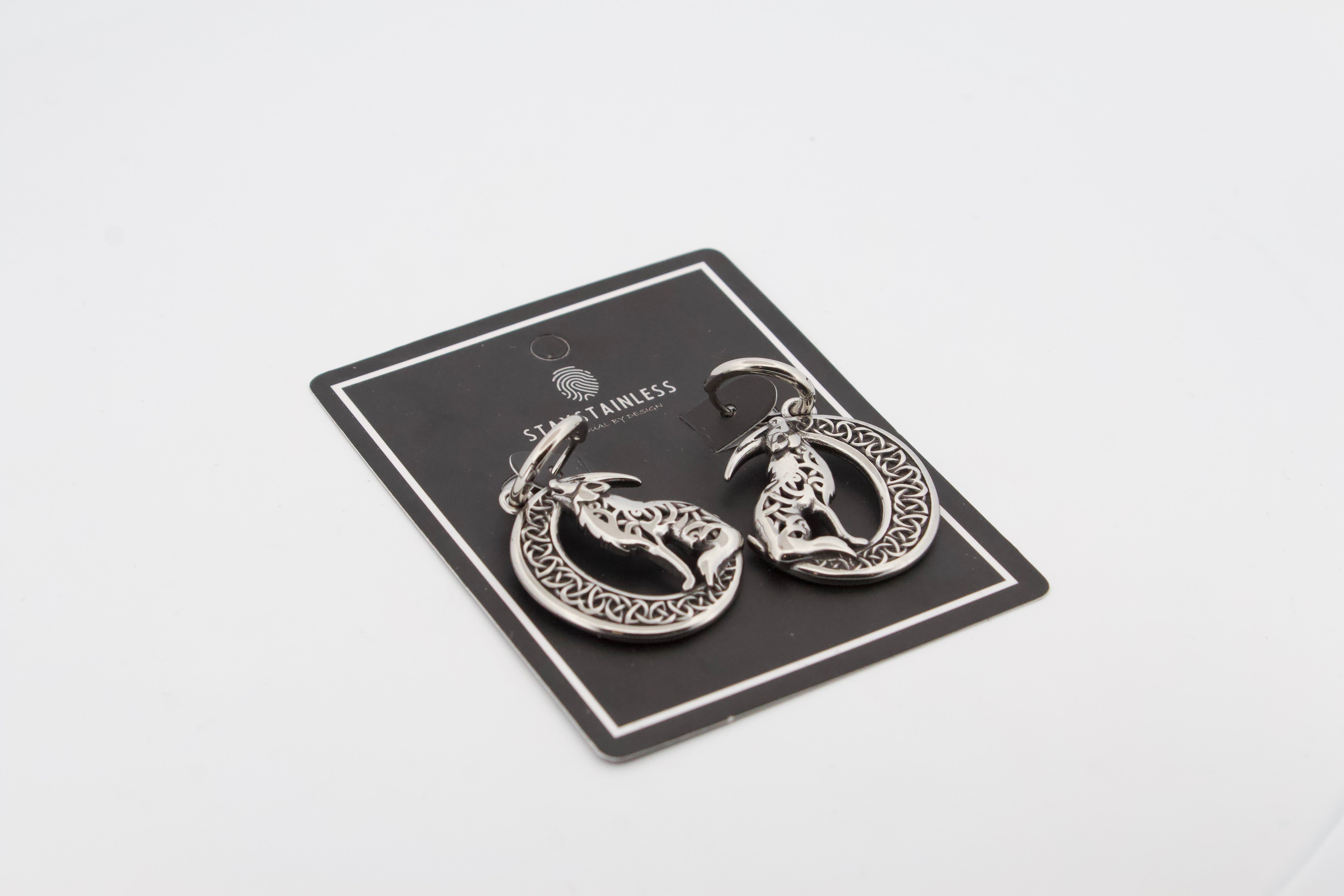 HOWLING WOLF HOOP EARRINGS