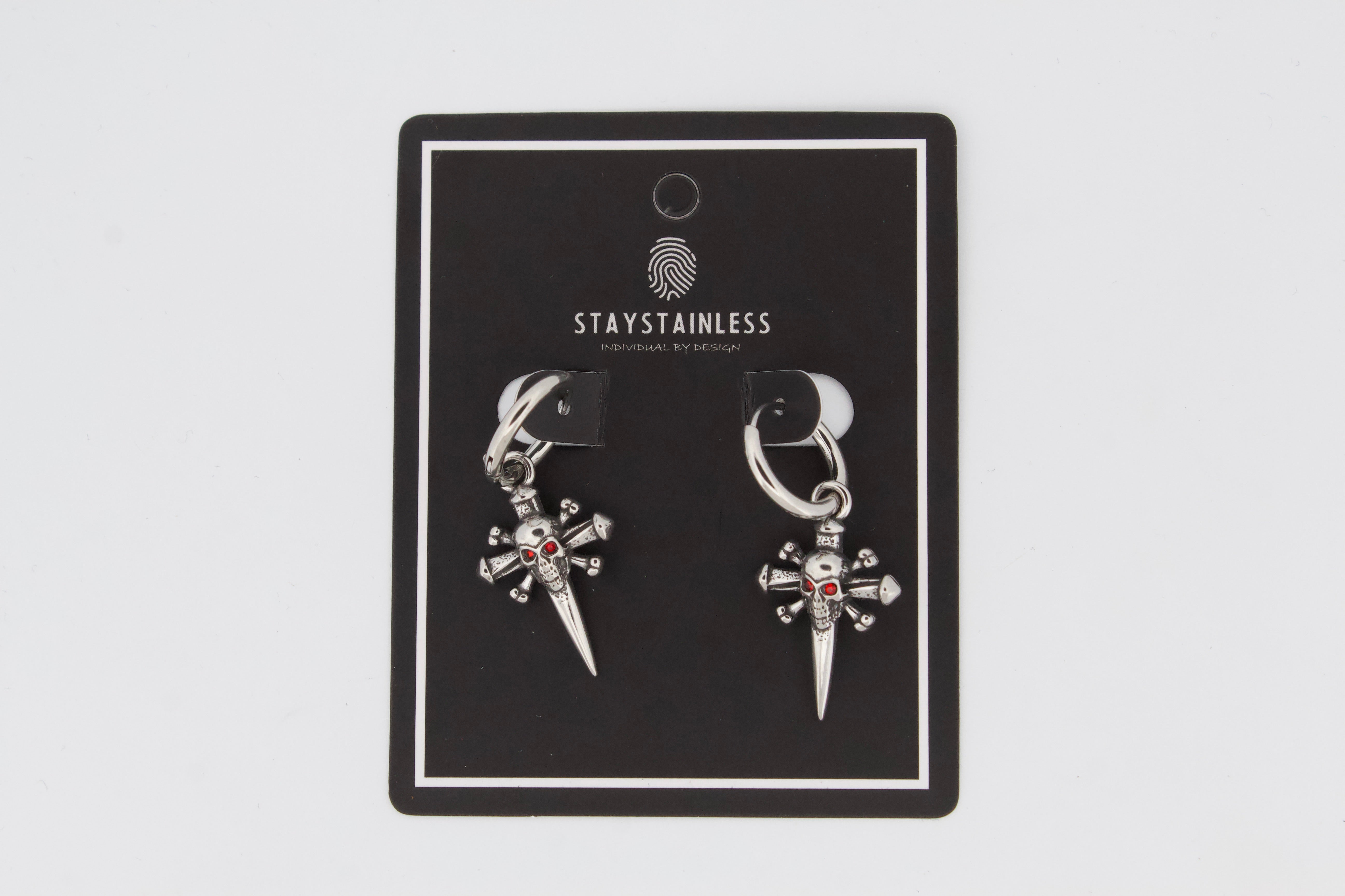 JOLLY ROGER HOOP EARRINGS