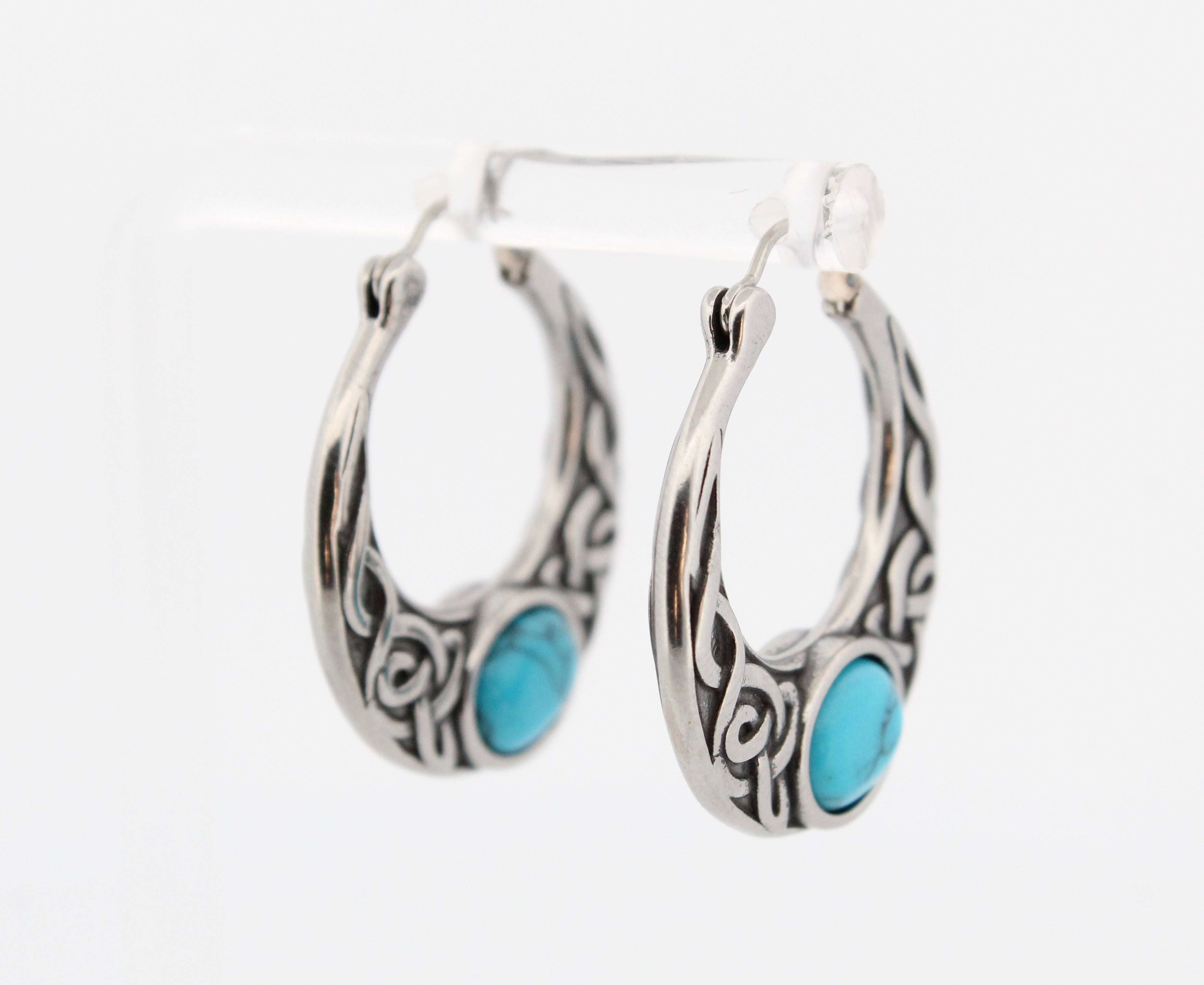 MYSTIC BLUE HOOP EARRINGS