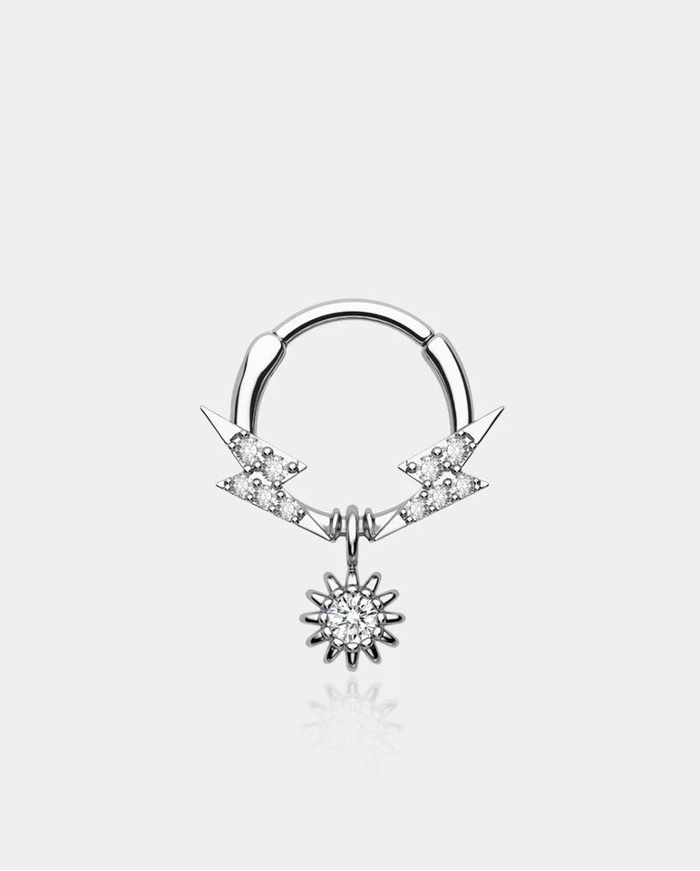 LIGHTNING BOLT SUN DANGLE SEPTUM RING