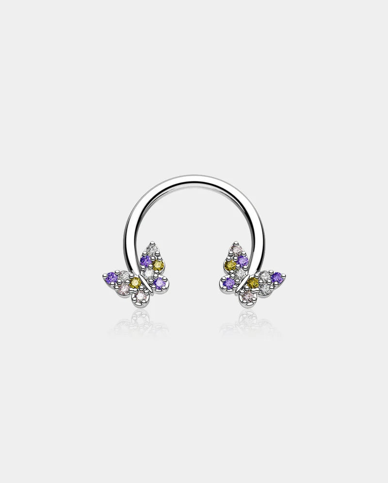 FAIRY CZ BUTTERFLY HORSESHOE SEPTUM RING