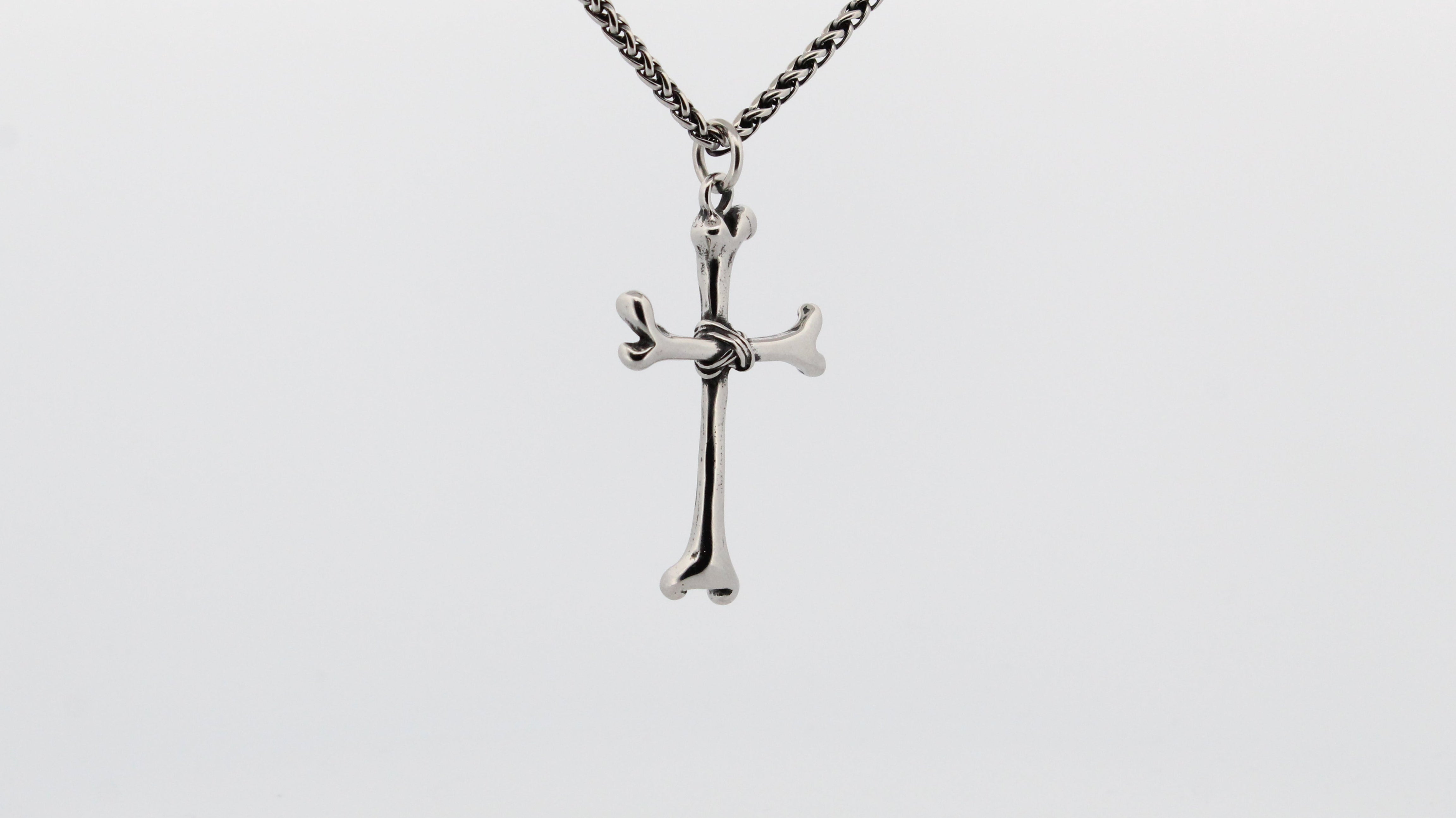 BONE CROSS PENDANT & CHAIN