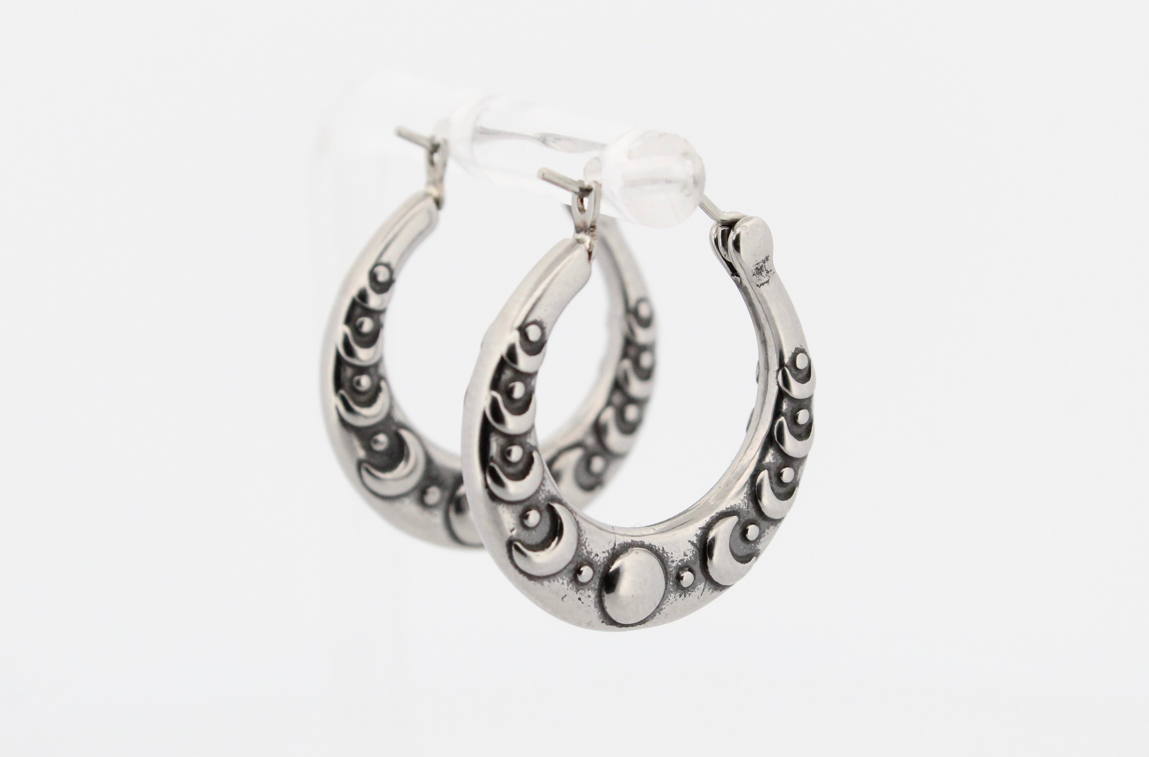 MOON CRESCENT HOOP EARRINGS