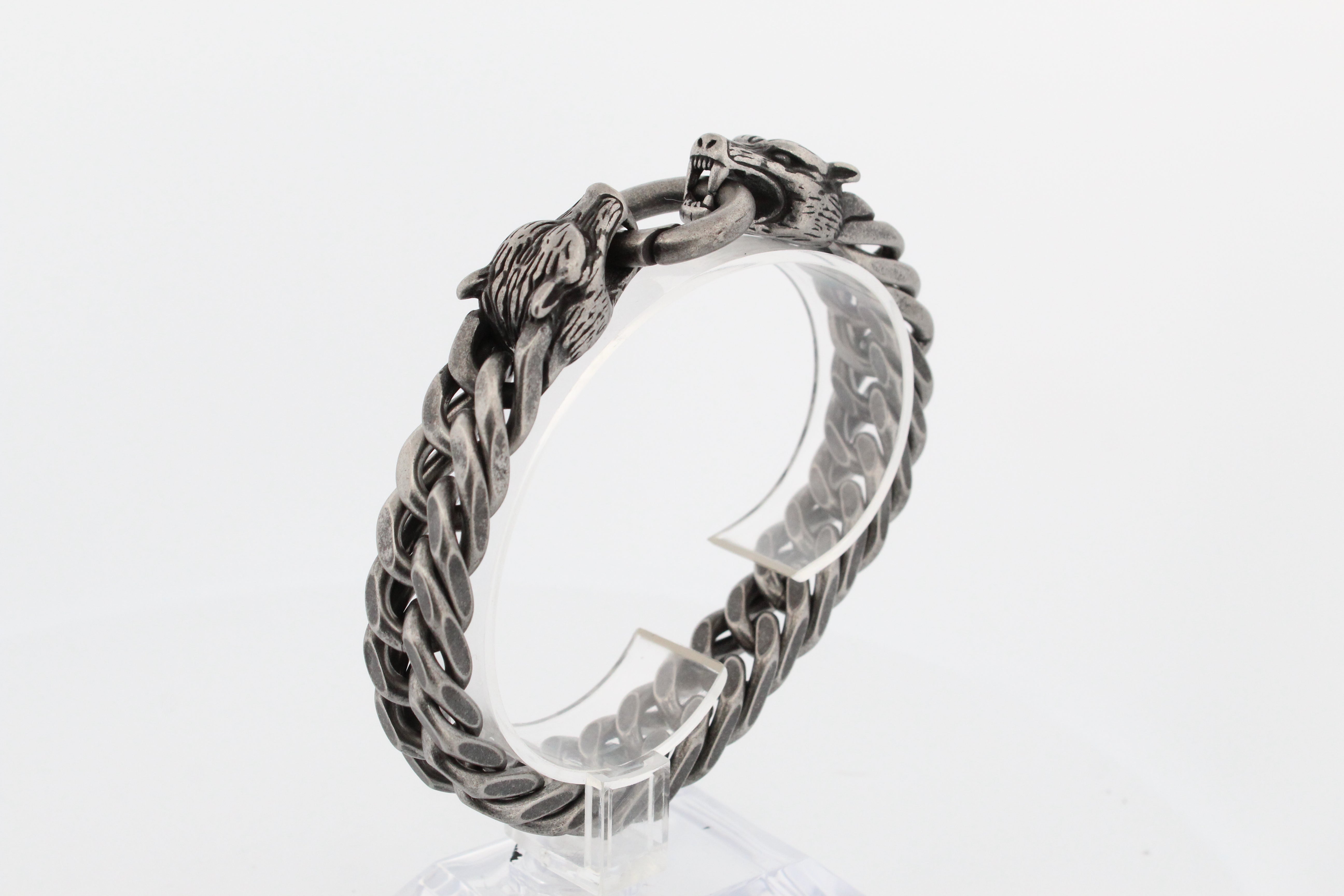 WOLF HEAD VINTAGE CHAIN BRACELET