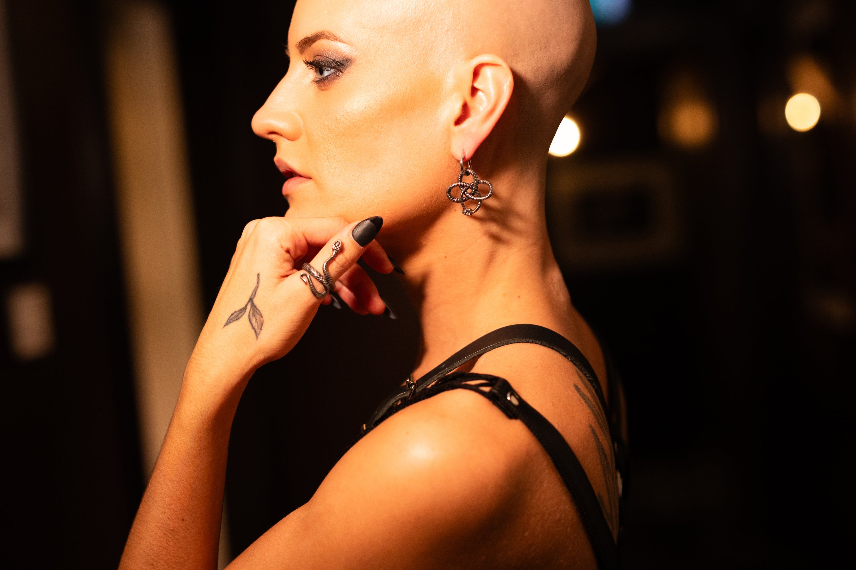 SERPENT HOOP EARRINGS