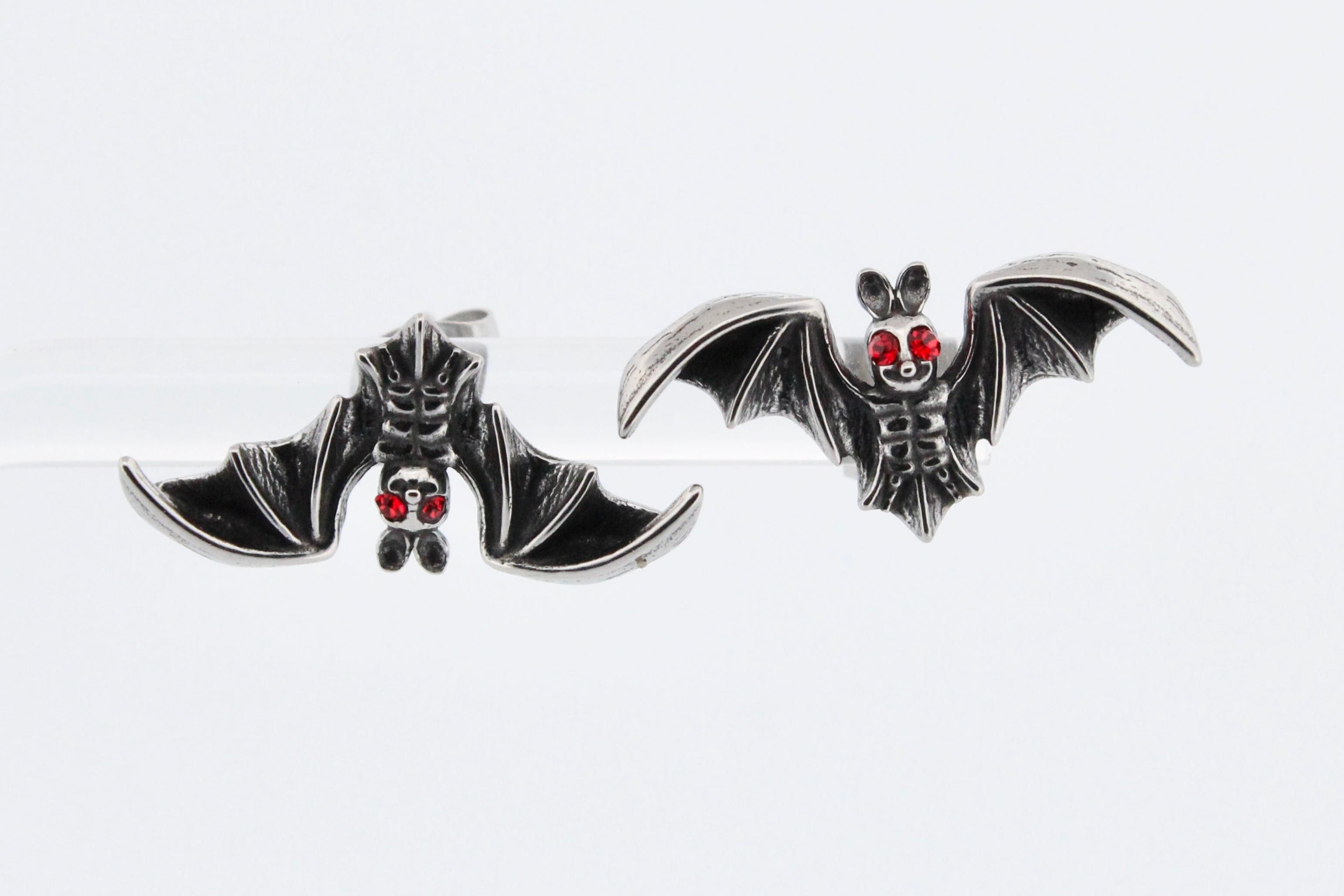 RED EYED BAT STUD EARRINGS