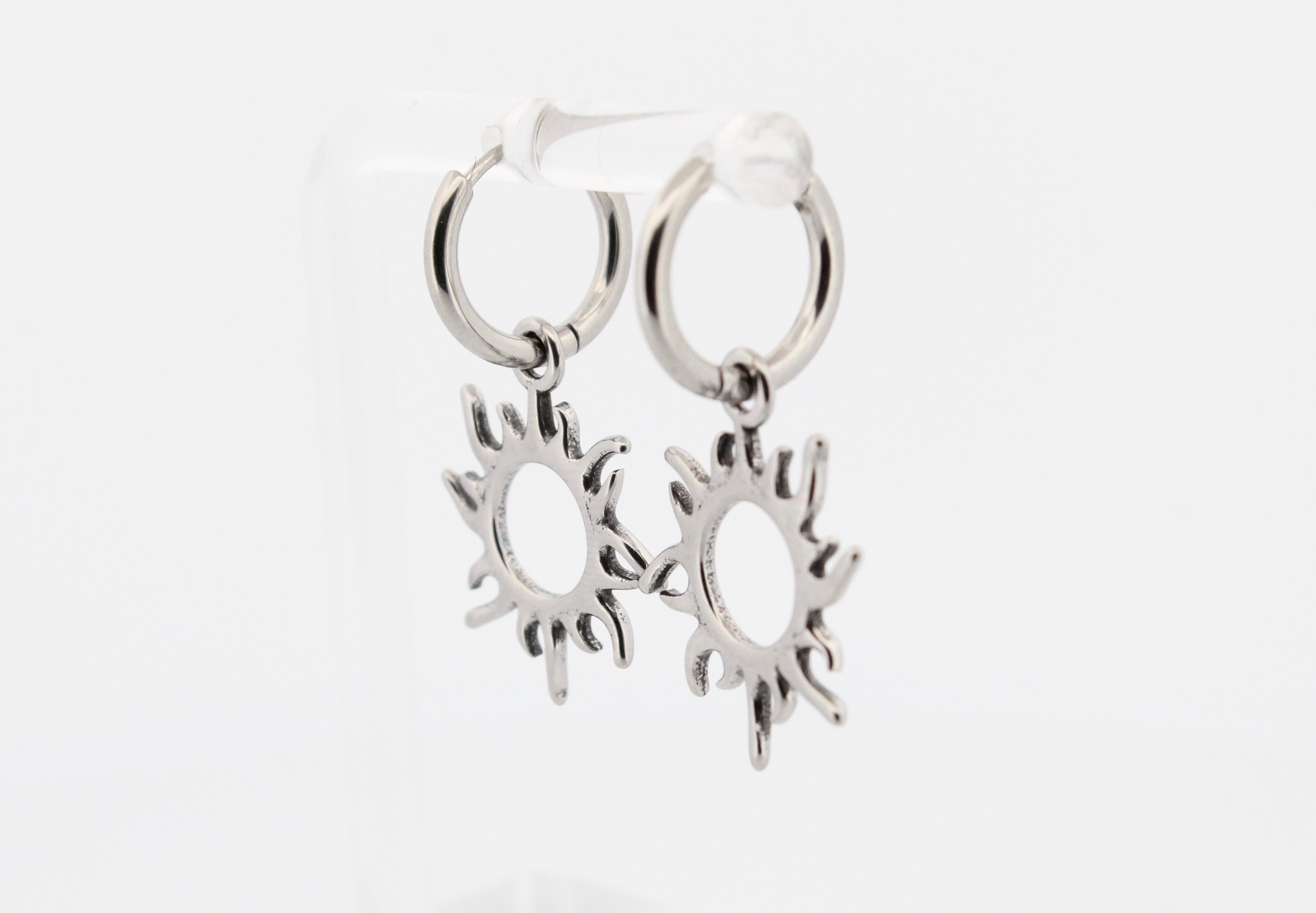 SUNBURST HOOP EARRINGS