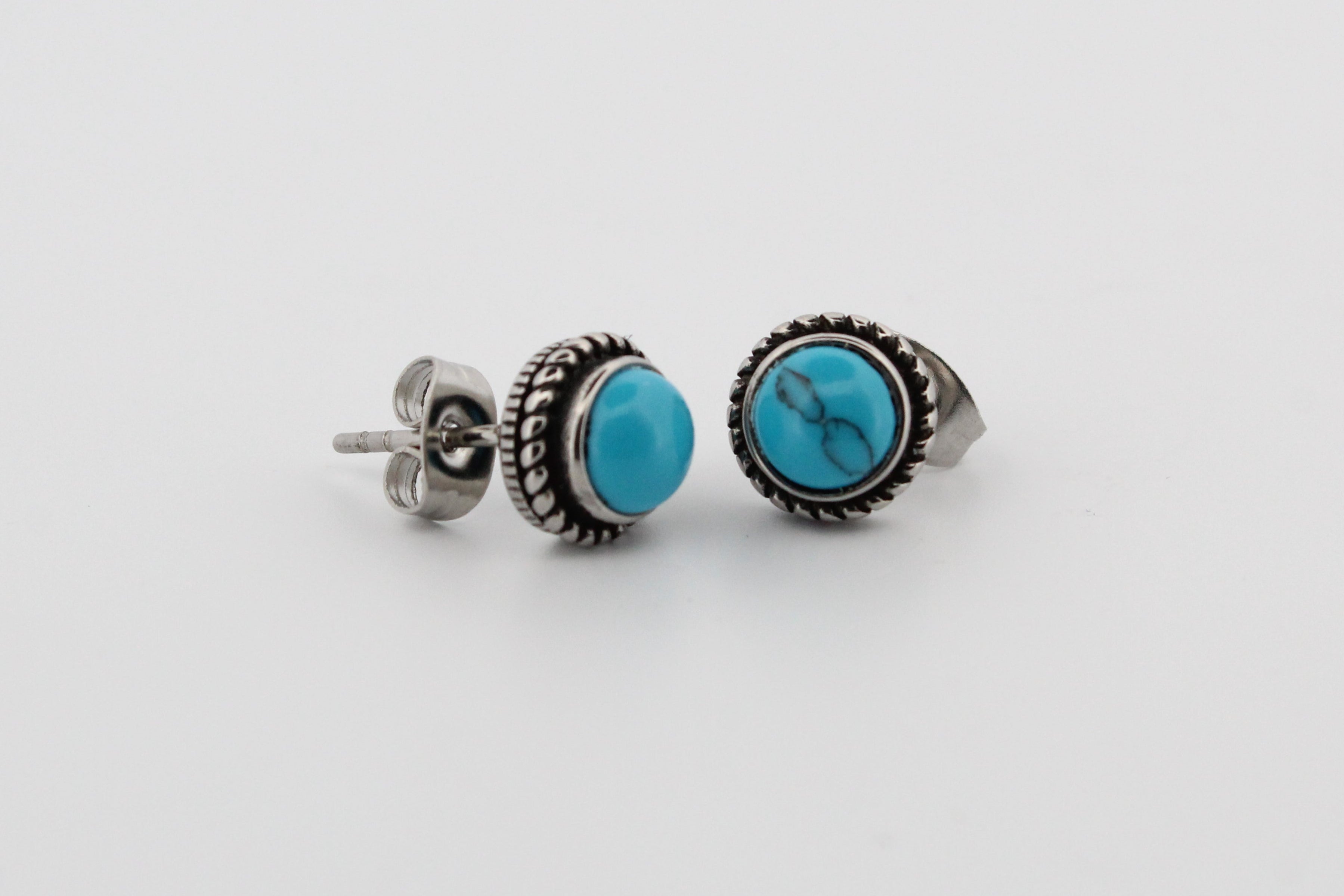 FAITHFUL BLUE STUD EARRINGS