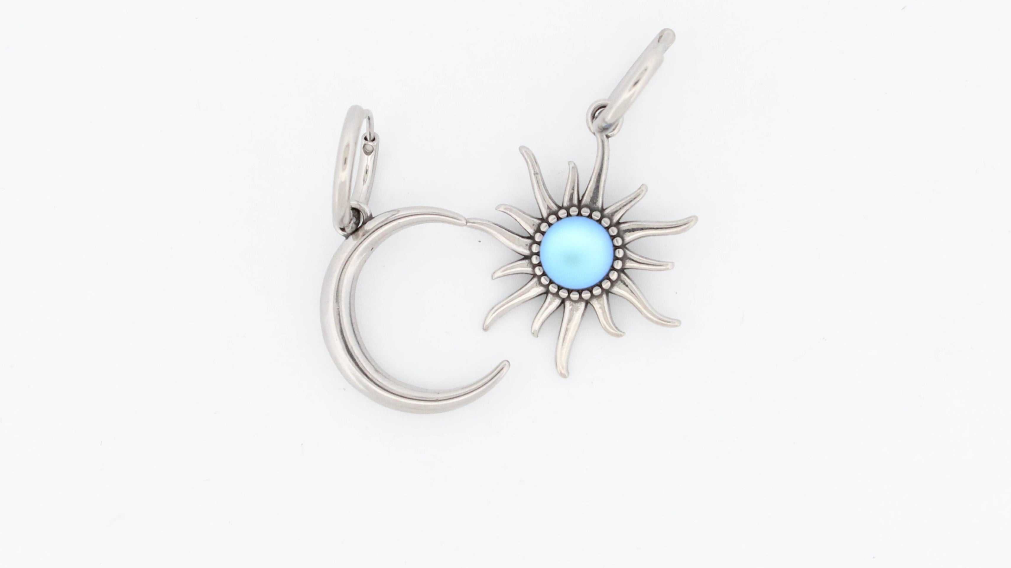 INDIGO SUN HOOP EARRINGS