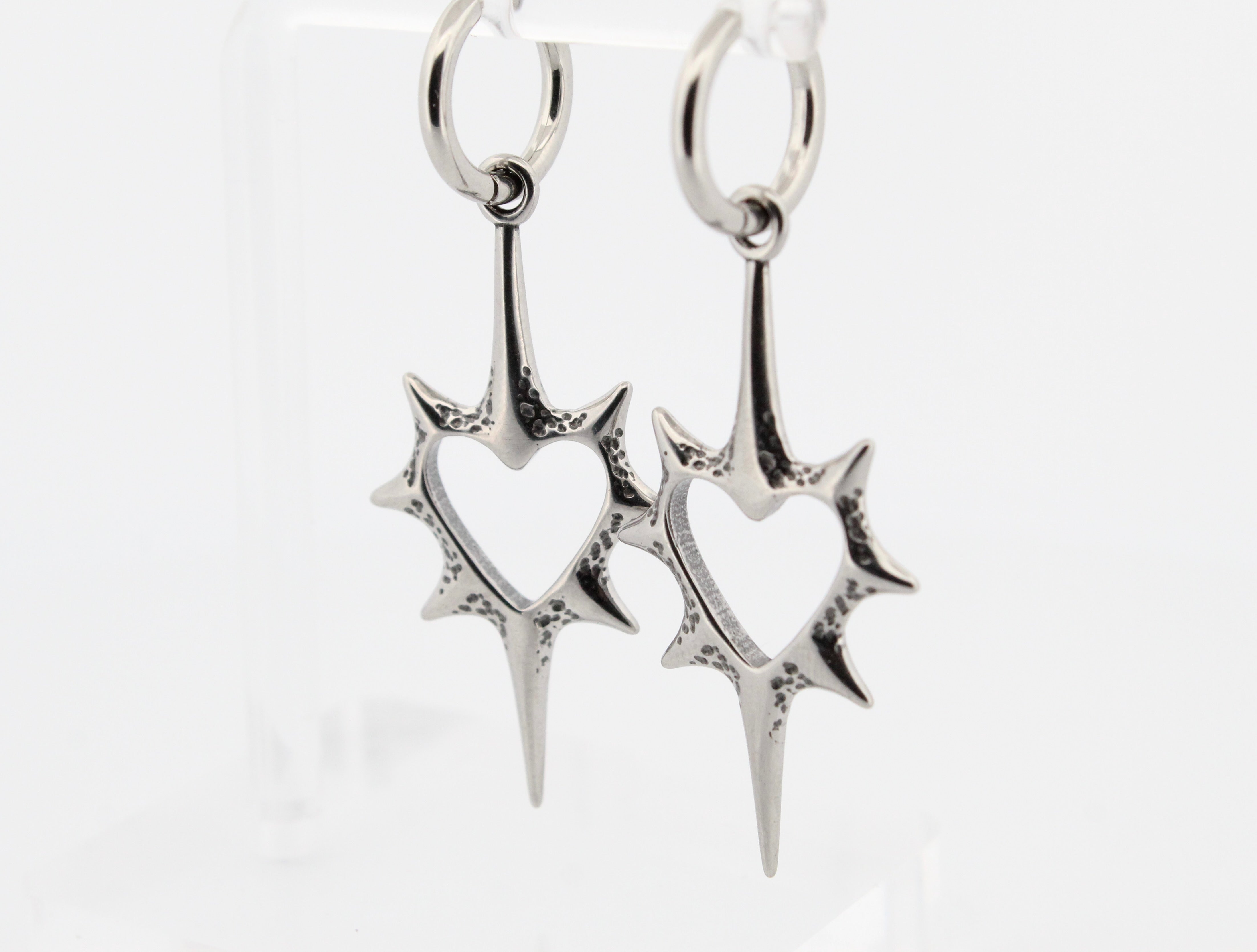 POISONED HEART HOOP EARRINGS