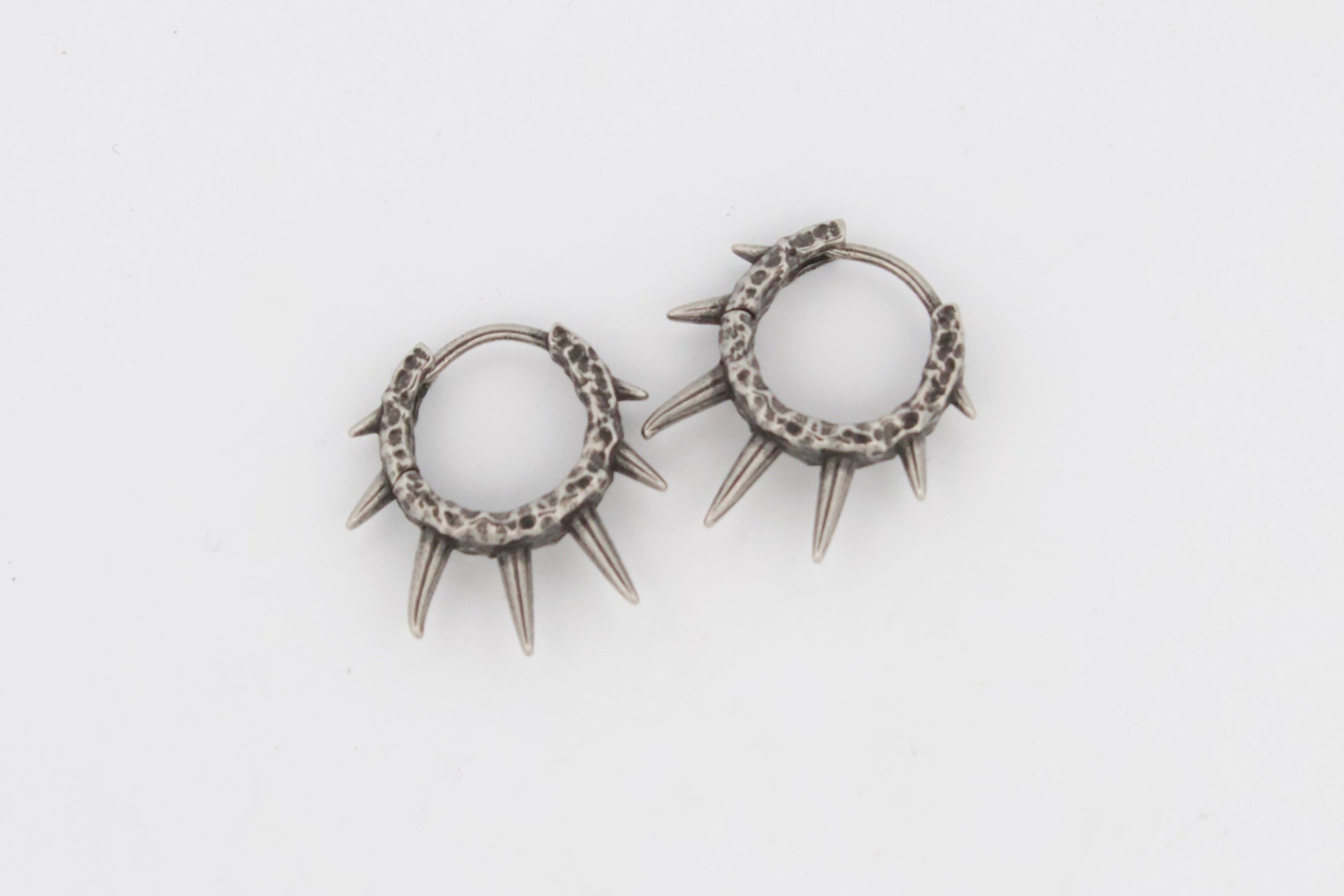 Engraved Small Punk Hoop Earrings | STAYSTAINLESS