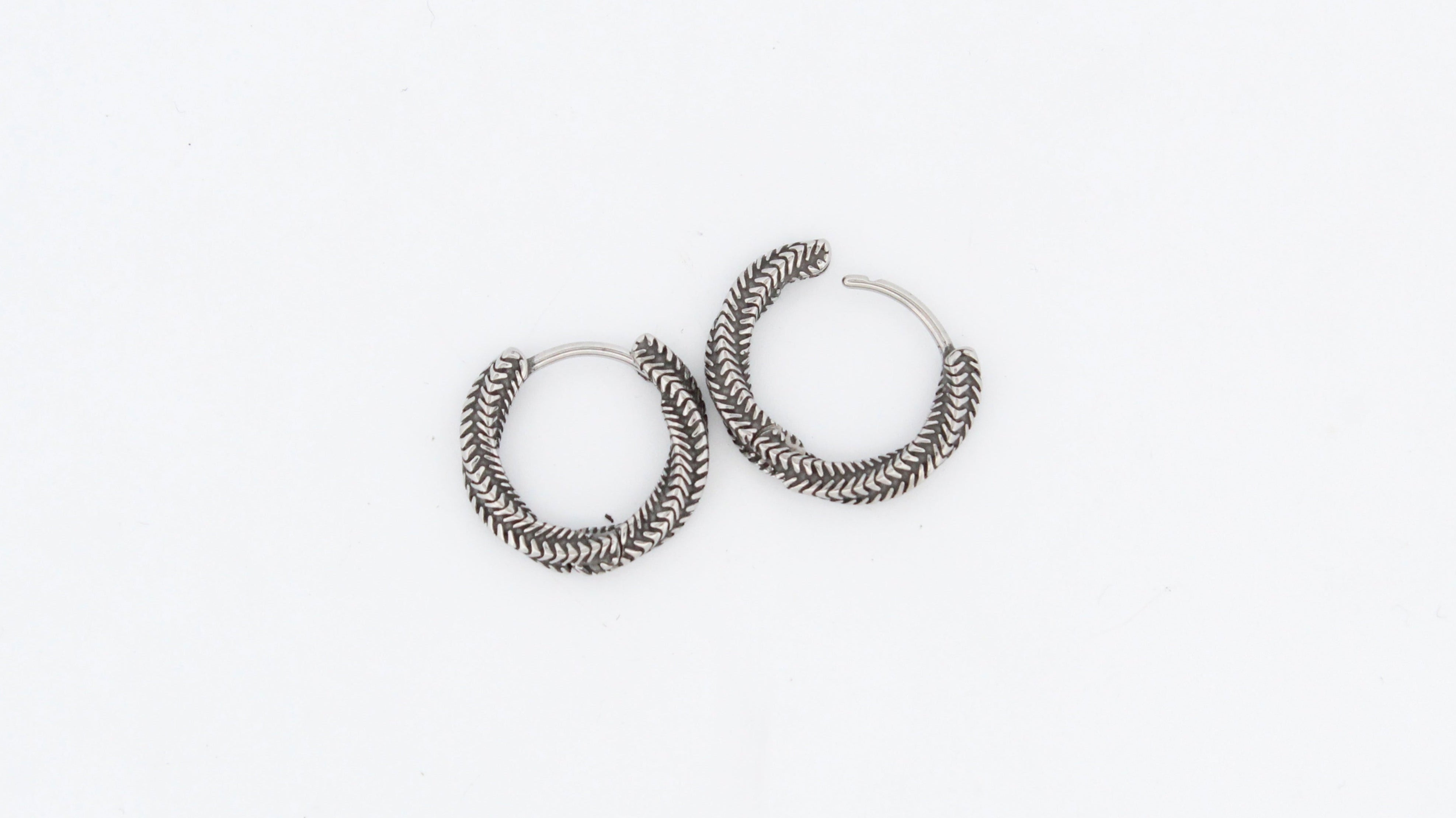 WOVEN HOOP EARRINGS