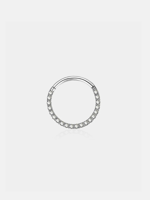 CLEAR CZ FRONT SEGMENT SEPTUM RING