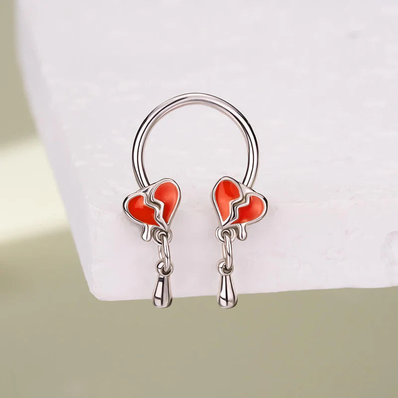 SPLIT HEART HORSESHOE SEPTUM RING