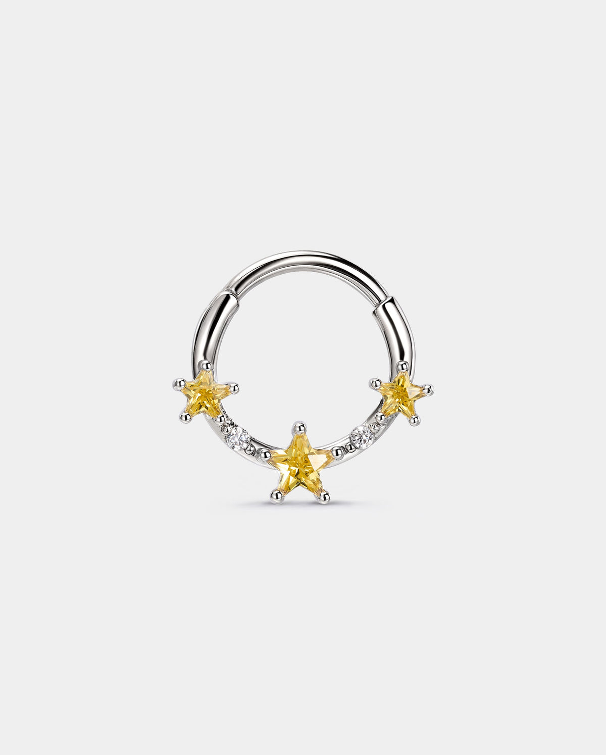 YELLOW STARS CZ SEPTUM RING