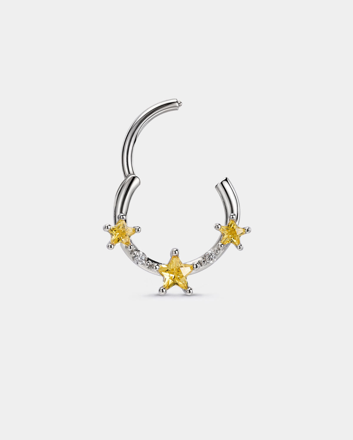 YELLOW STARS CZ SEPTUM RING
