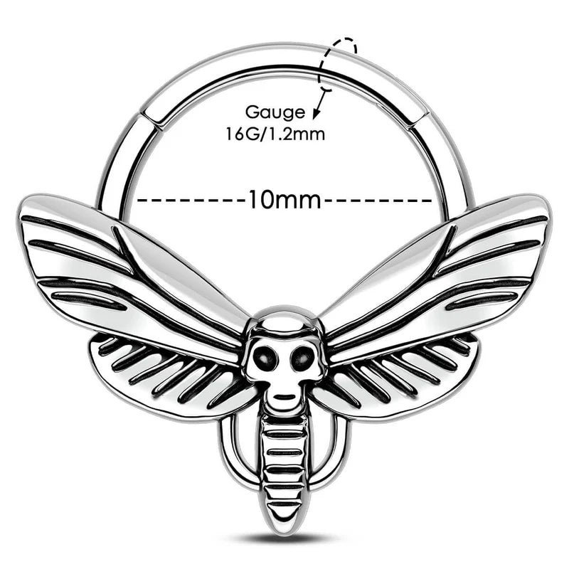 SKULL HEAD MOTH SEPTUM RING