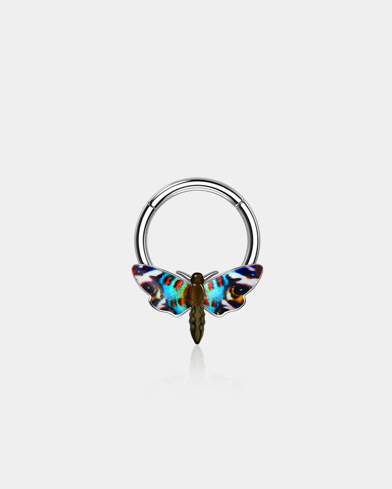 BLUE HAWK MOTH SEPTUM RING