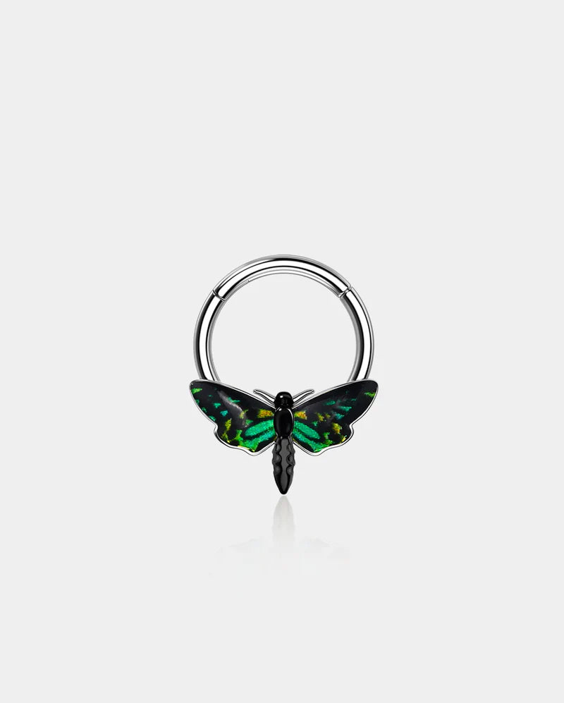 GREEN HAWK MOTH SEPTUM RING