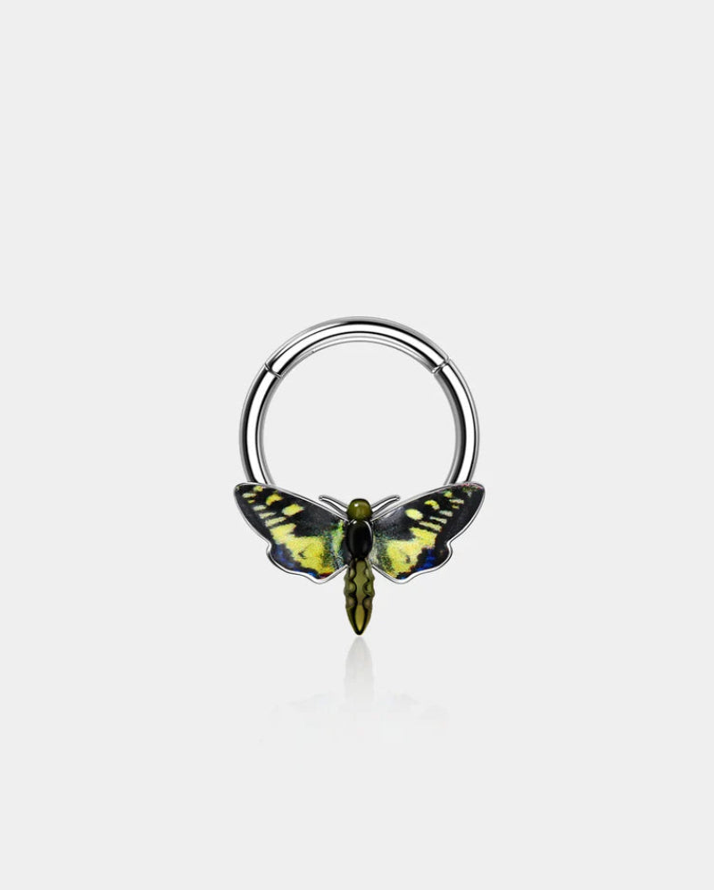 YELLOW HAWK MOTH SEPTUM RING
