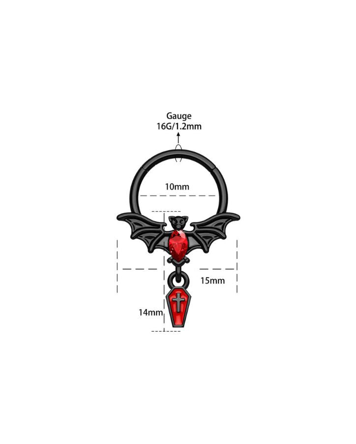BAT DANGLE COFFIN DAITH SEPTUM RING