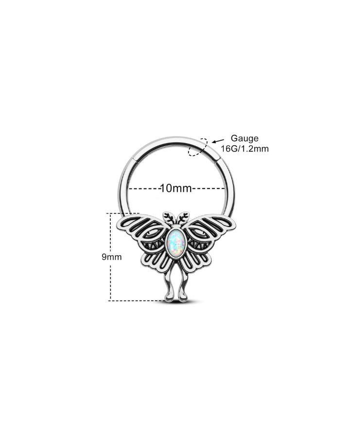 RETRO OPAL MOTH DAITH SEPTUM RING