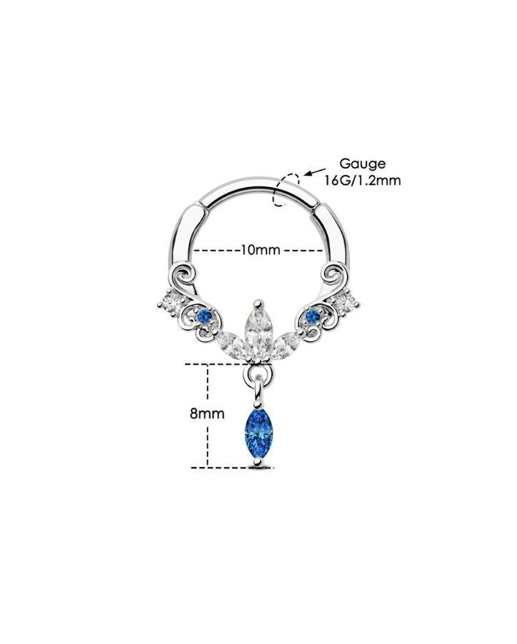 LOTUS CZ CLICKER SEPTUM RING