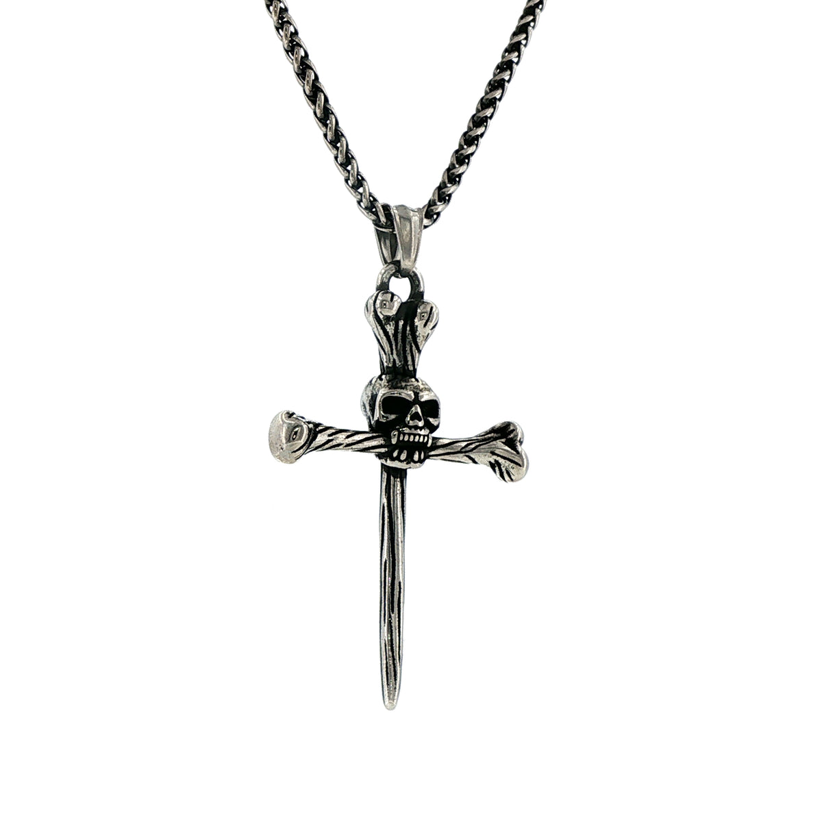 SKULL & BONES PENDANT & CHAIN