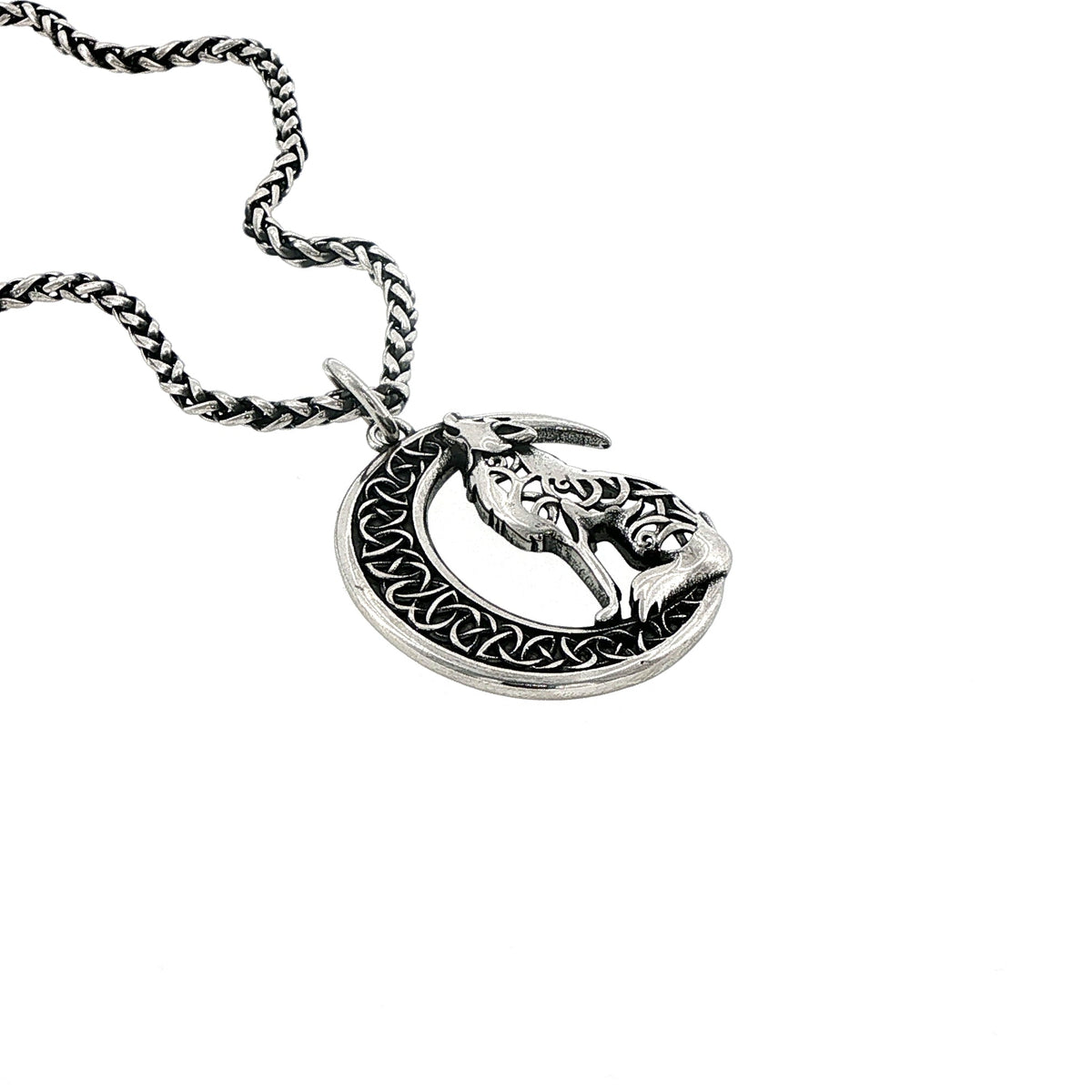 HOWLING WOLF PENDANT & CHAIN