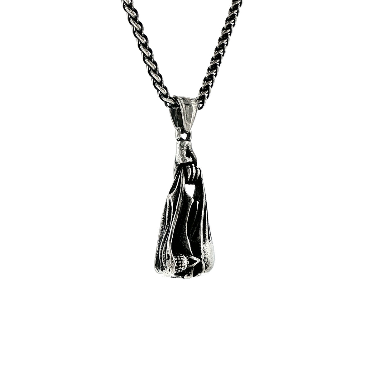 SKULL IN A CARRIER BAG PENDANT & CHAIN